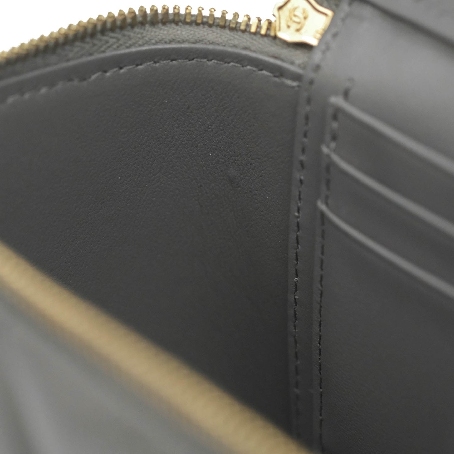 Chanel Vanity Rectangular Top Handle Grey Lambskin Gold Hardware
