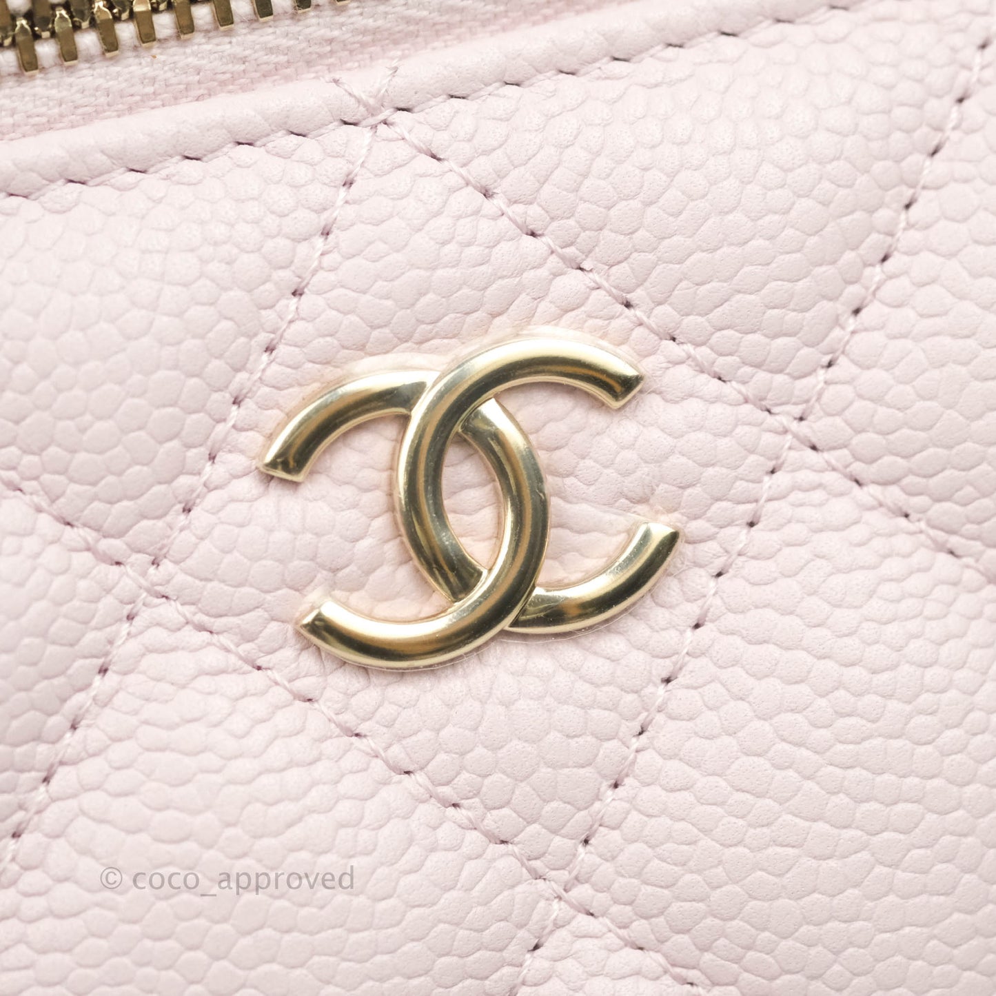 Chanel Vanity with CC Chain Light Pink Caviar Gold Hardware