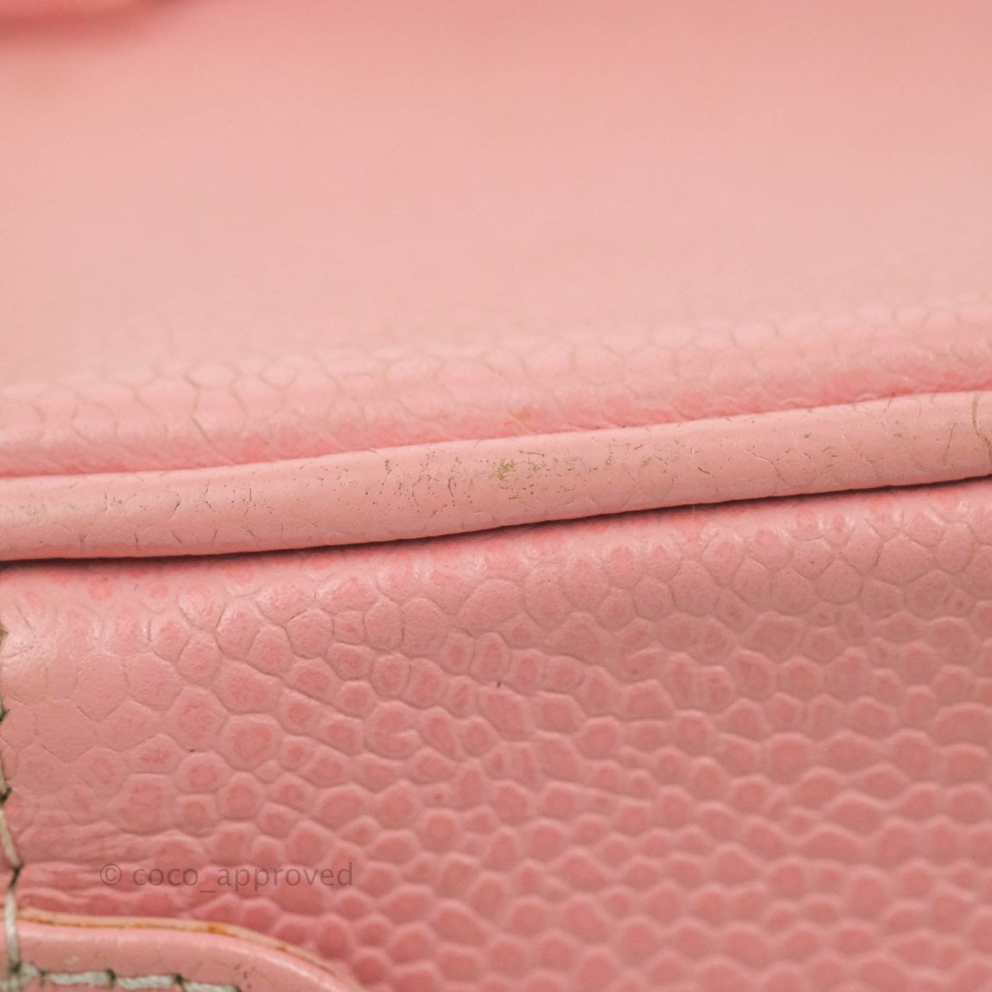 Chanel Vintage Vanity Case Pink Caviar Gold Hardware
