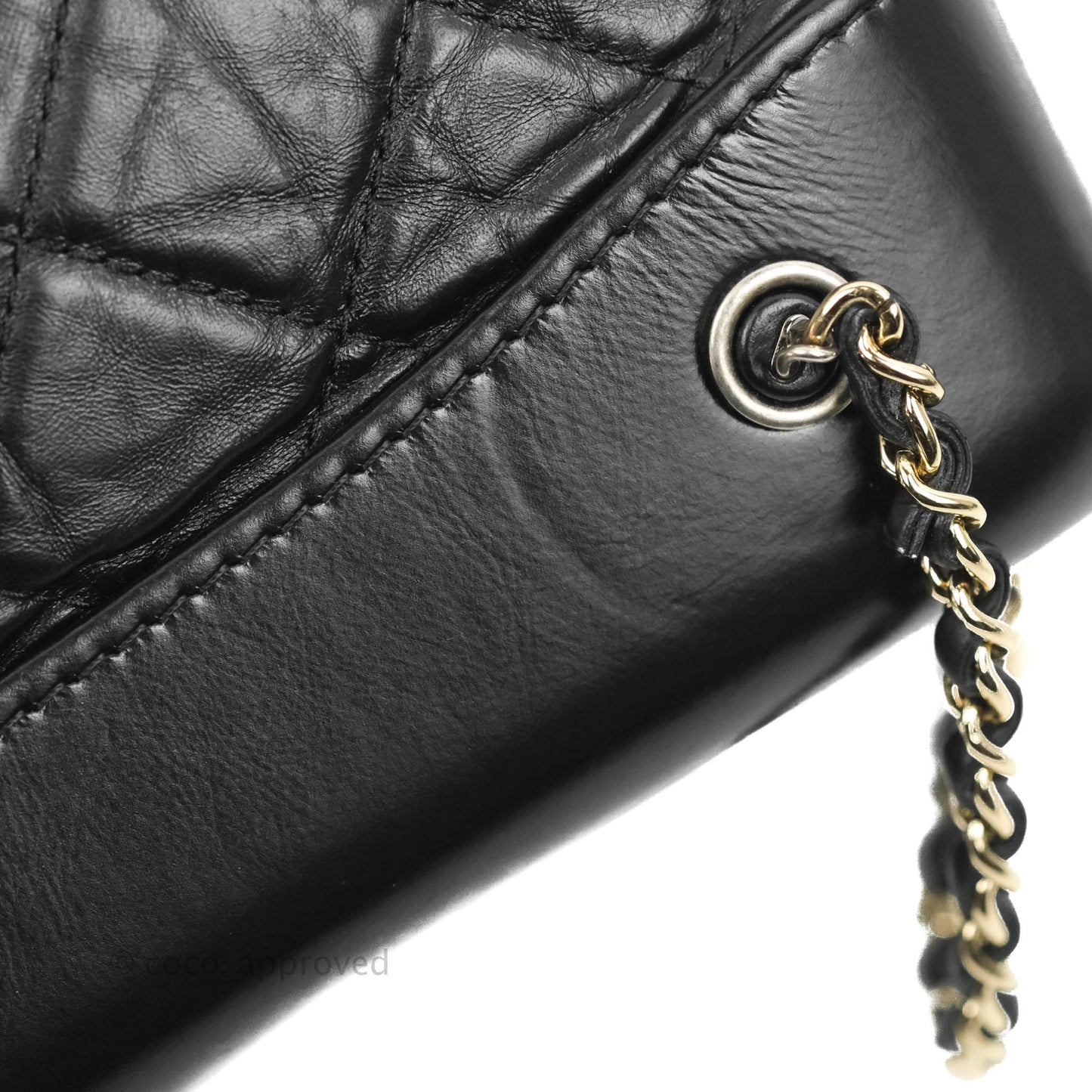 Chanel Small Gabrielle Backpack Black Aged Calfskin