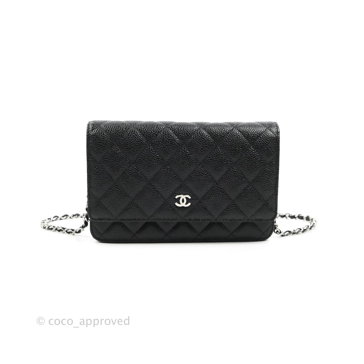 Chanel Quilted Classic WOC Black Caviar Silver Hardware