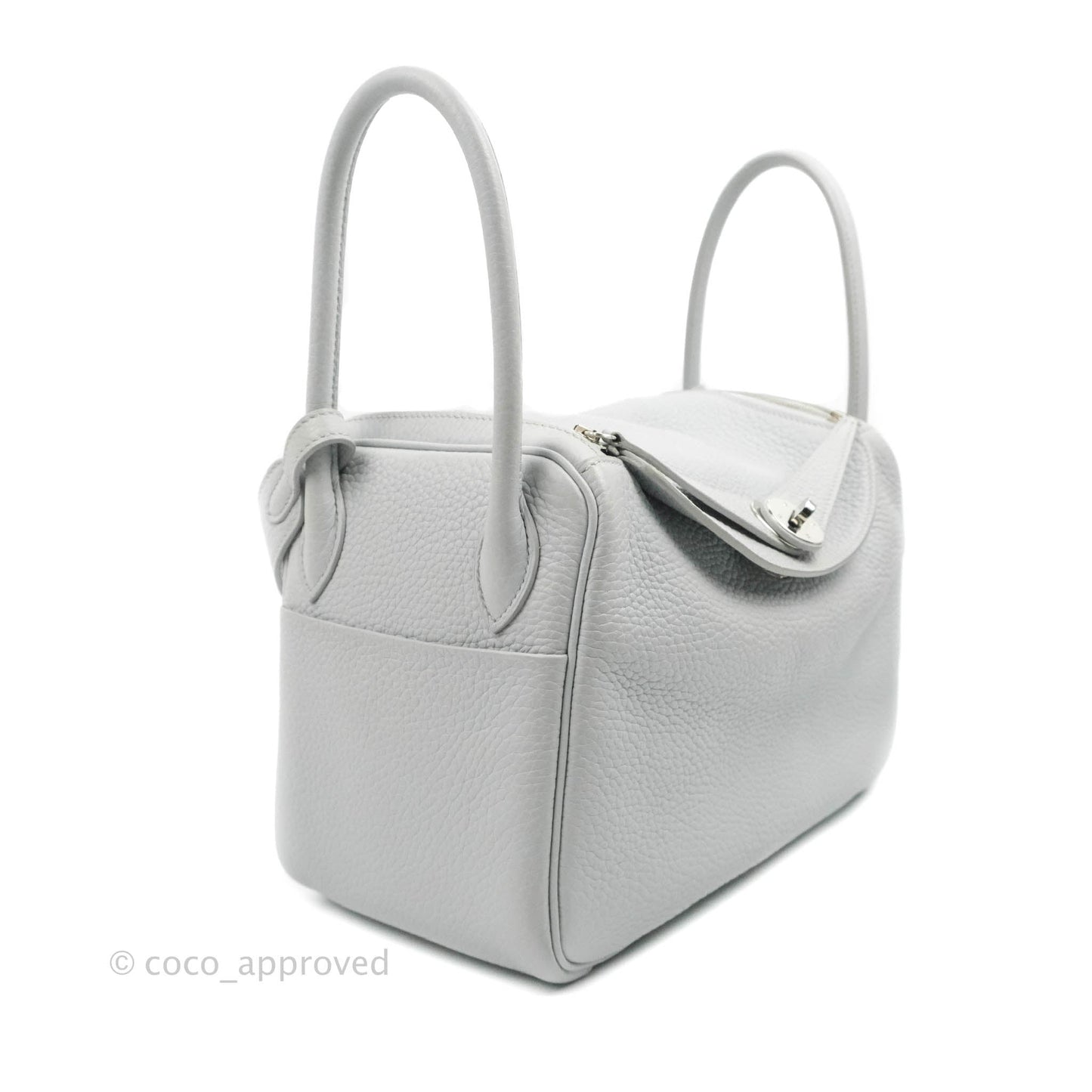 Hermès Lindy 26 Blue Glacier 8U Taurillon Clemence Palladium Hardware