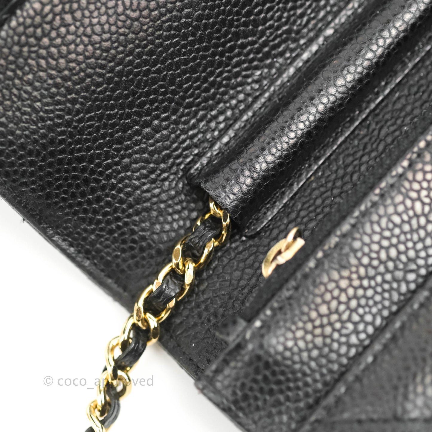 Chanel Quilted Classic WOC Black Caviar Gold Hardware