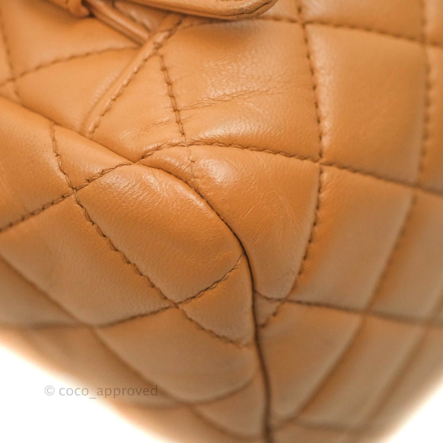 Chanel Quilted Small Urban Spirit Backpack Caramel Dark Beige Calfskin Gold Hardware