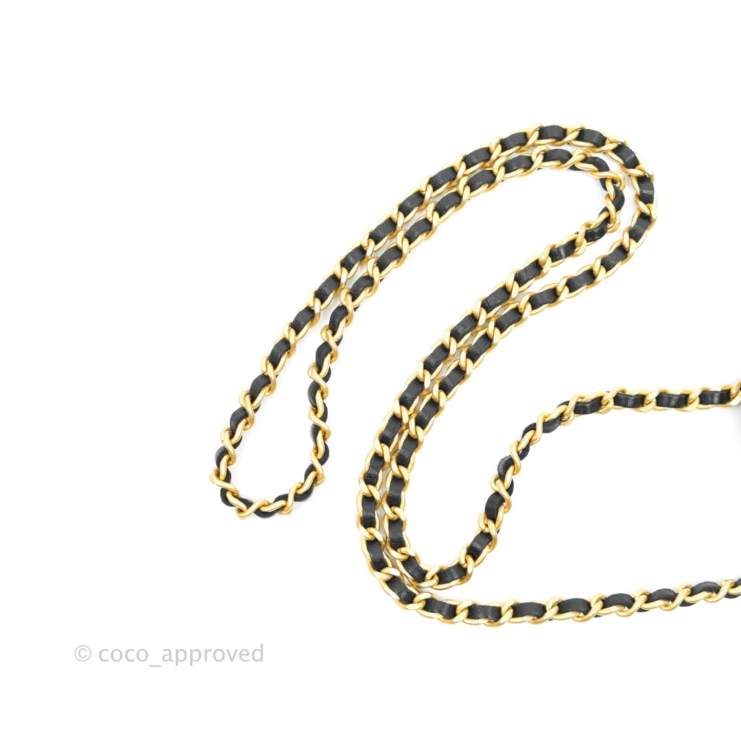 Chanel Flap Coin Purse With Chain Black Lambskin Aged Gold Hardware