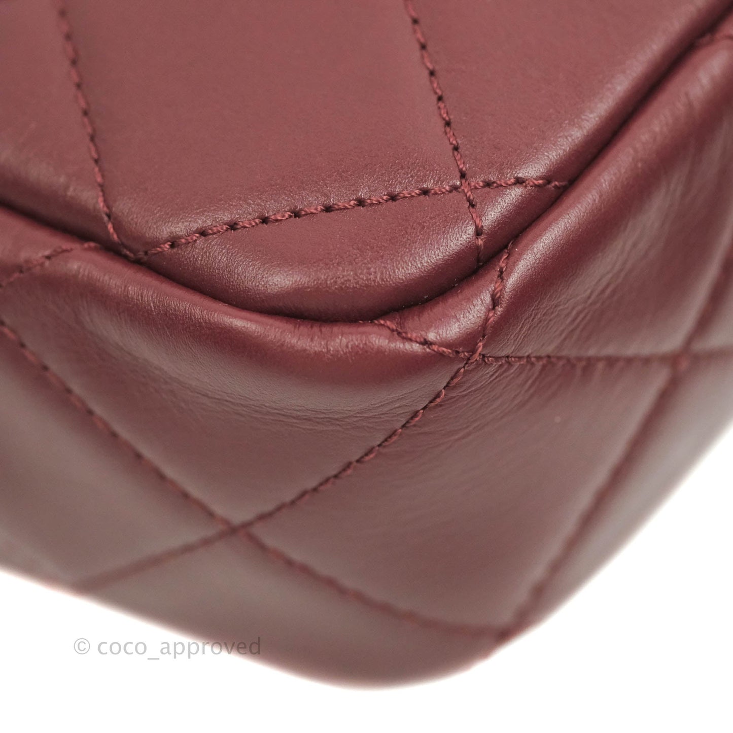 Chanel Quilted Small Crystal Pearls Flap Burgundy Calfskin Gold Hardware 20K