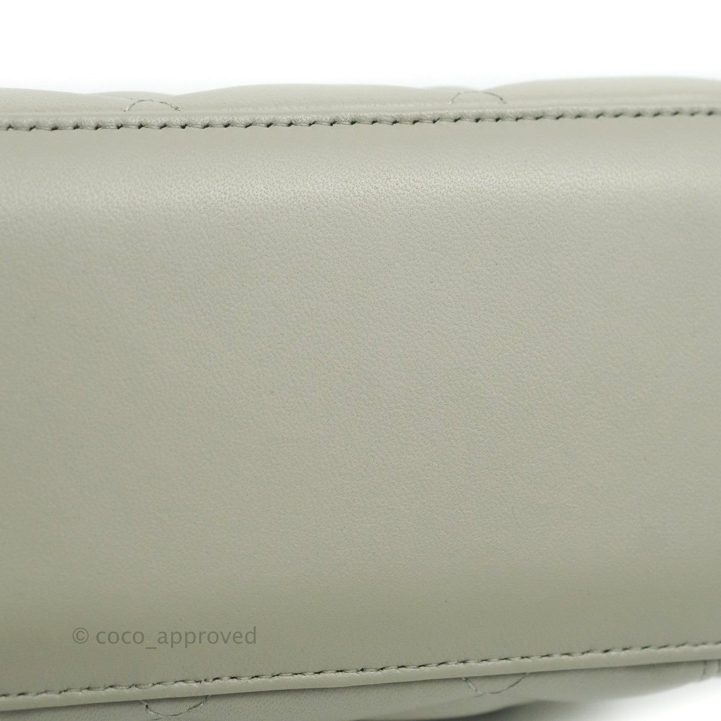 Chanel Resin Elegant Chain Vanity Case Grey Lambskin Gold Hardware
