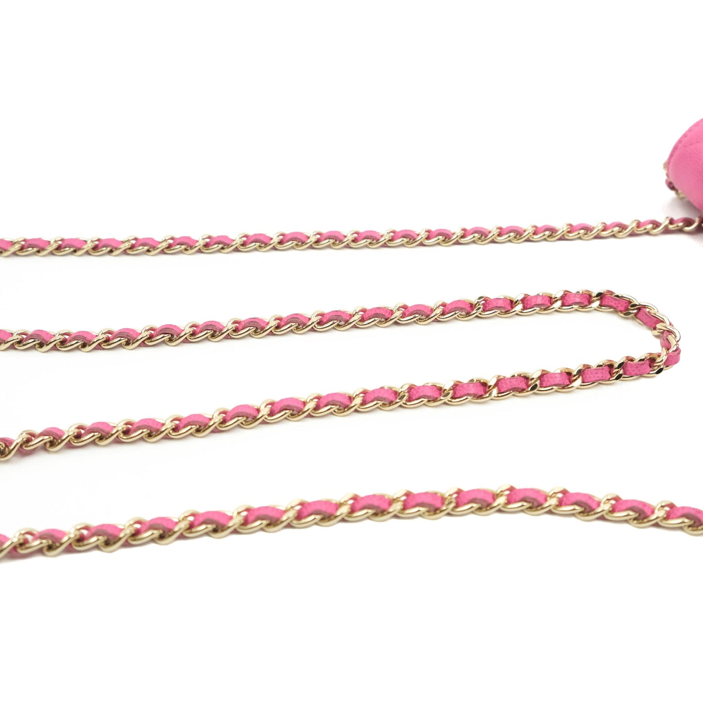 Chanel Quilted Wallet on Chain WOC Pink Caviar Gold Hardware