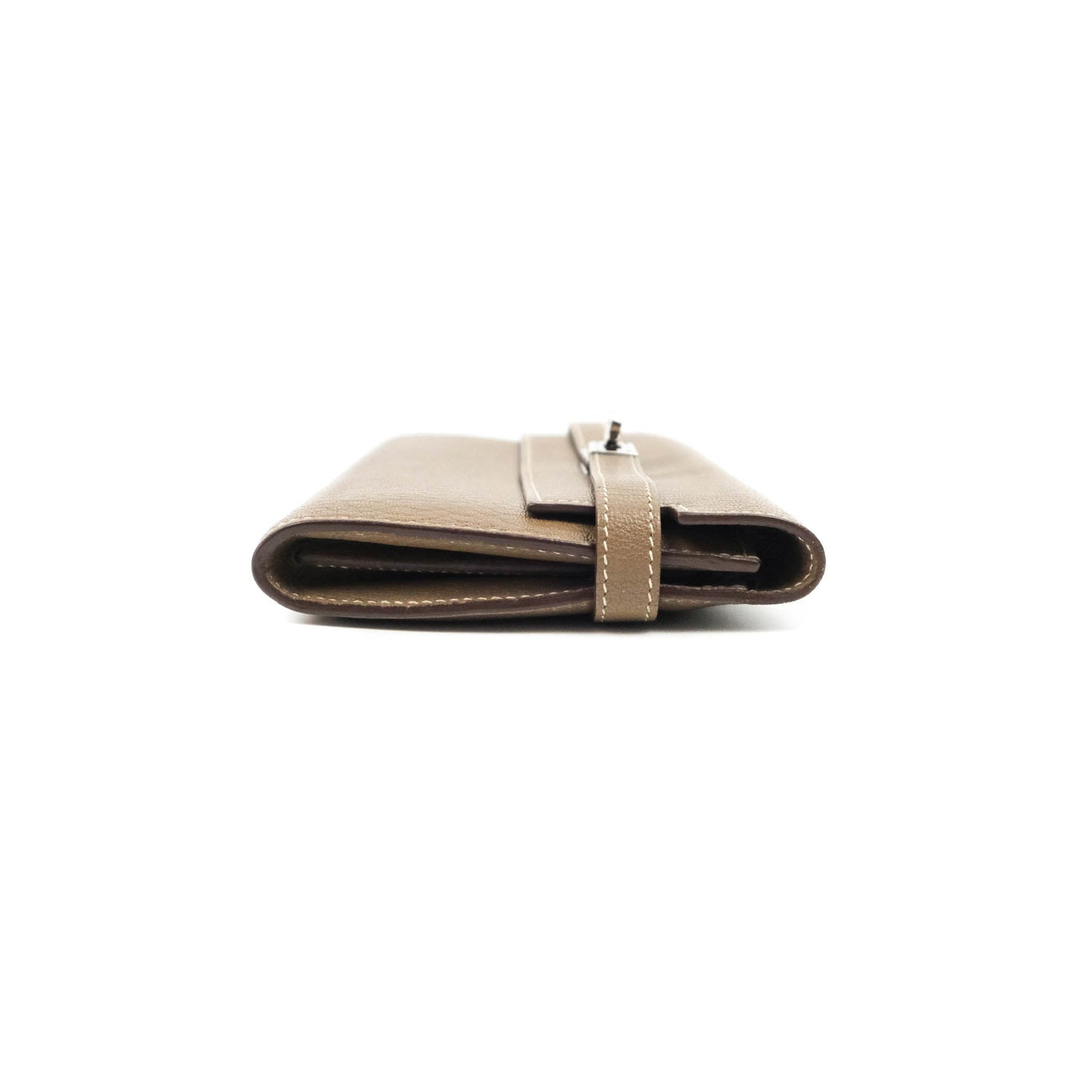 Hermès Kelly Wallet Etoupe Chevre Mysore Palladium Hardware