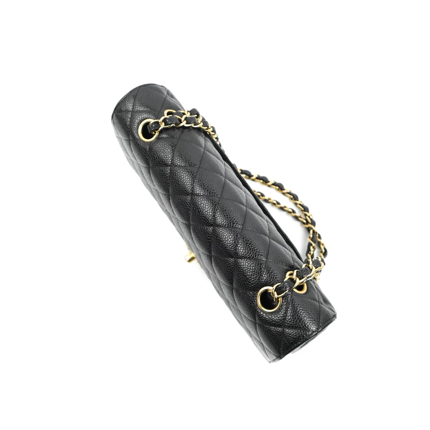 Chanel Classic Medium M/L Flap Black Caviar 24K Gold Hardware