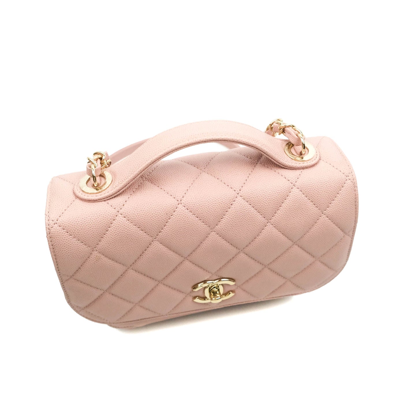 Chanel Quilted Medium Business Affinity Flap Pink Caviar Gold Hardware