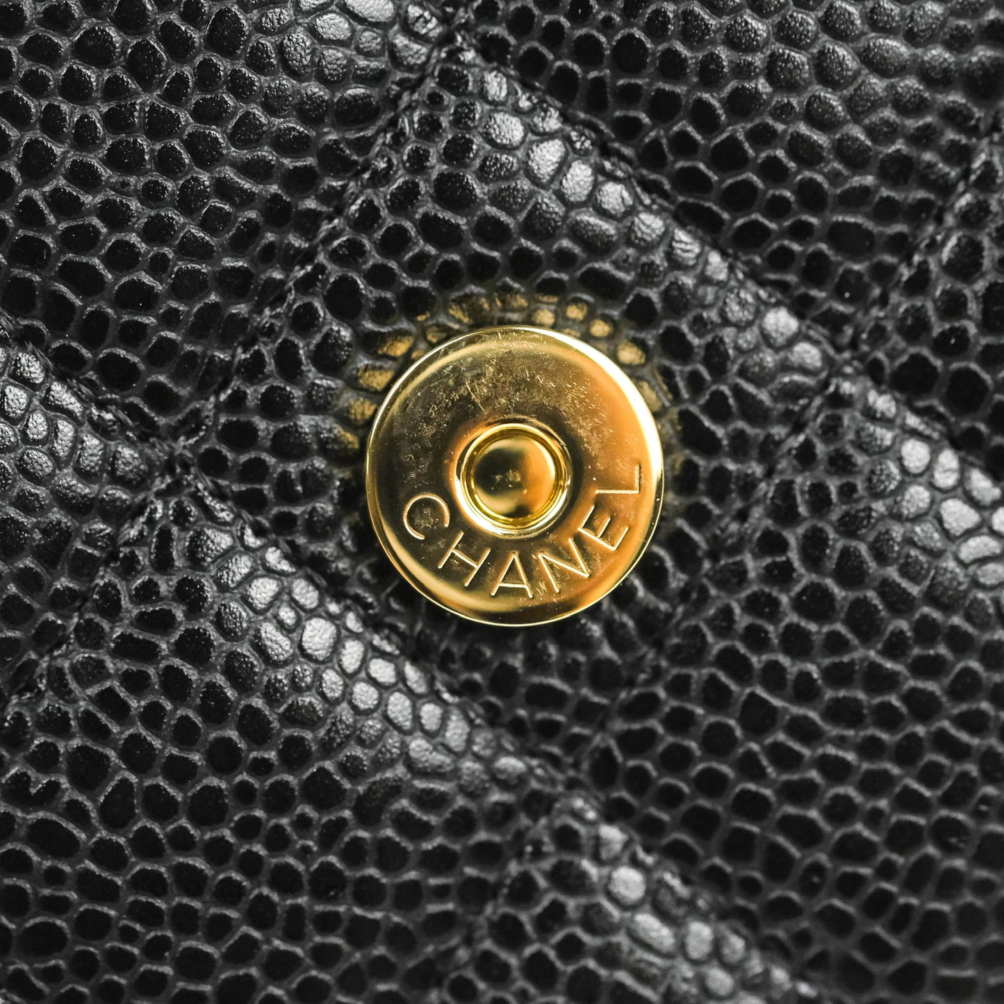 Chanel Quilted Classic WOC Black Caviar Gold Hardware