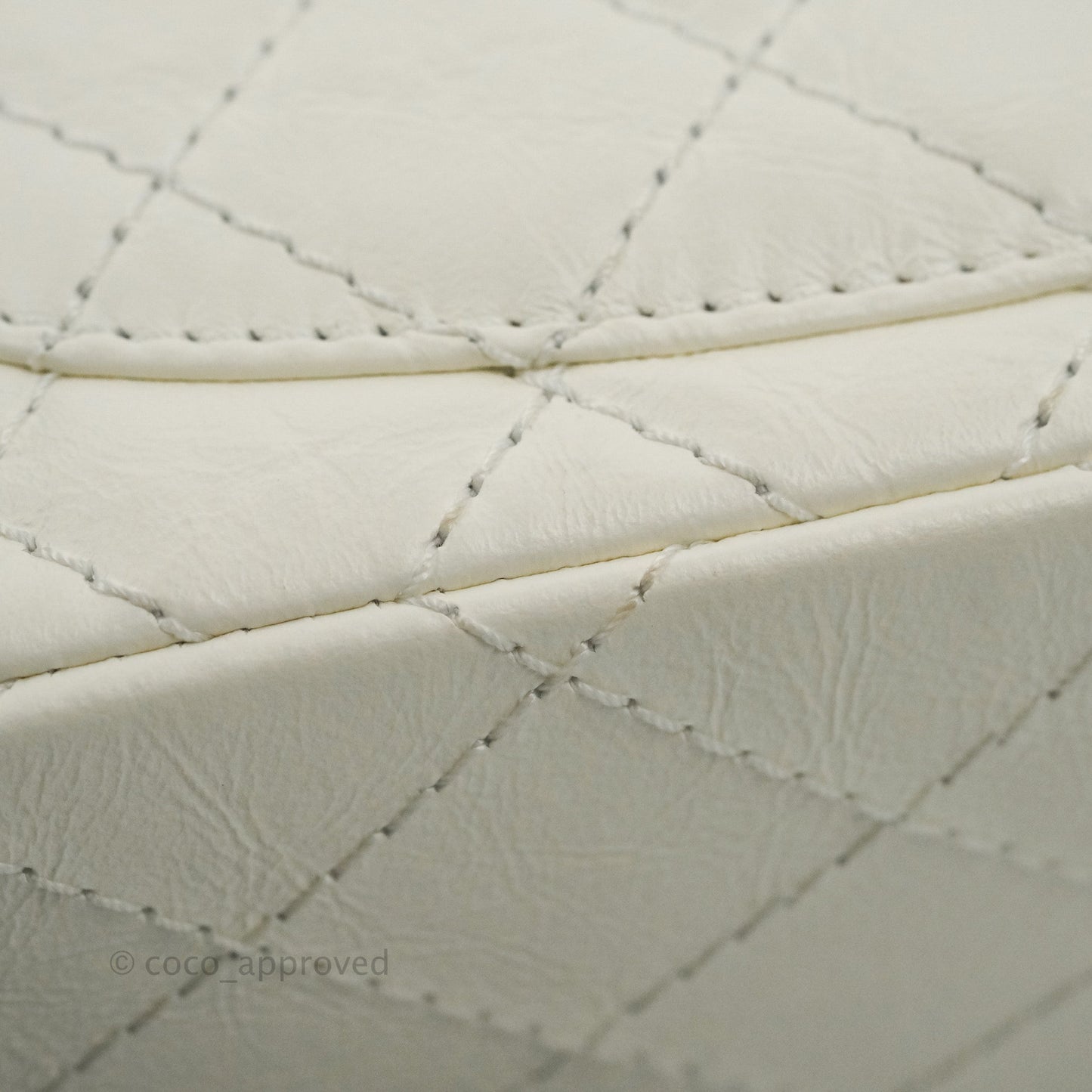 Chanel Mini Reissue 224 White Aged Calfskin Aged Gold Hardware