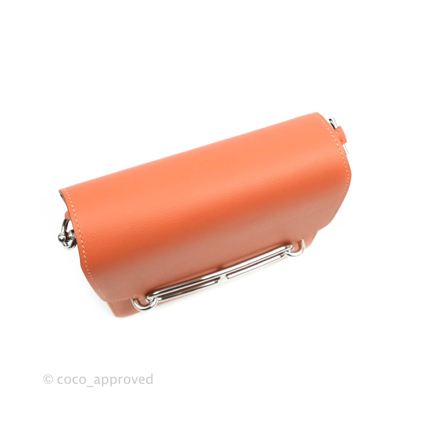 Hermès Roulis Mini 18 Blush Rose Jaipur Evercolor Palladium Hardware