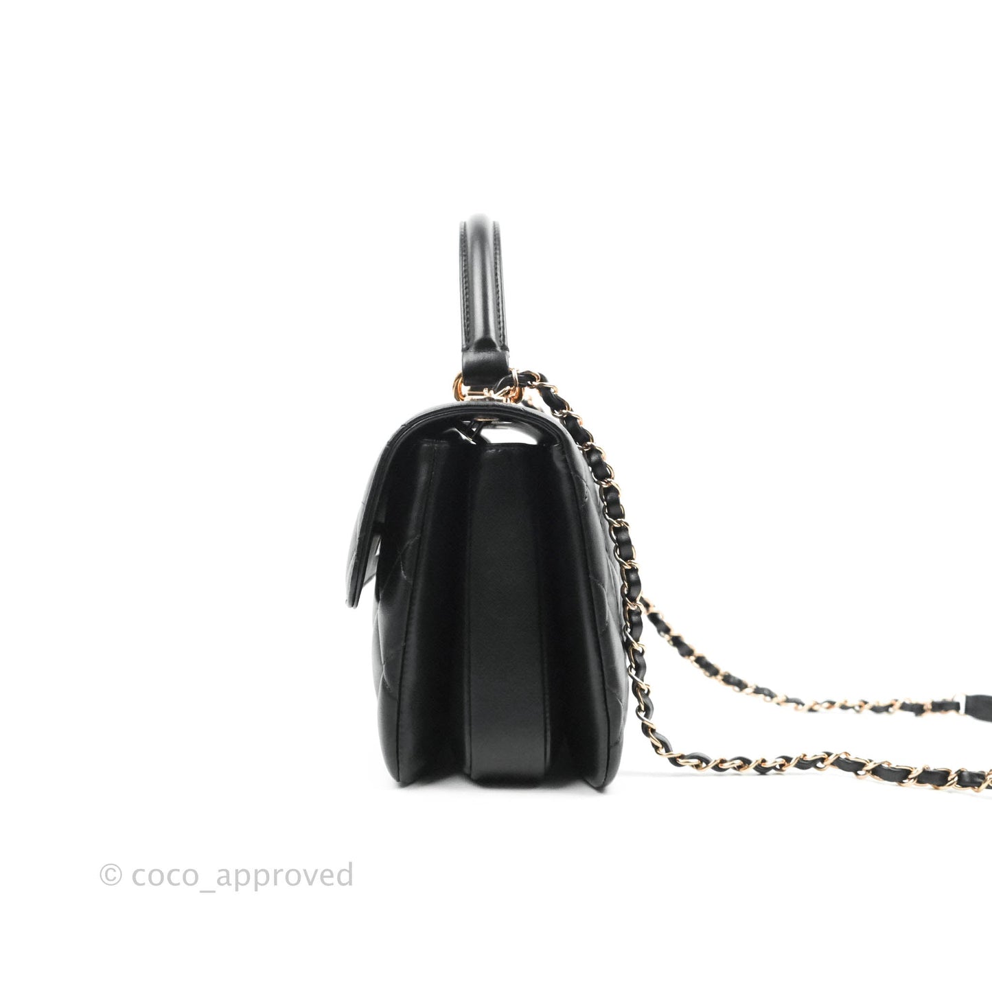 Chanel Trendy CC Small Black Lambskin Rose Gold Hardware