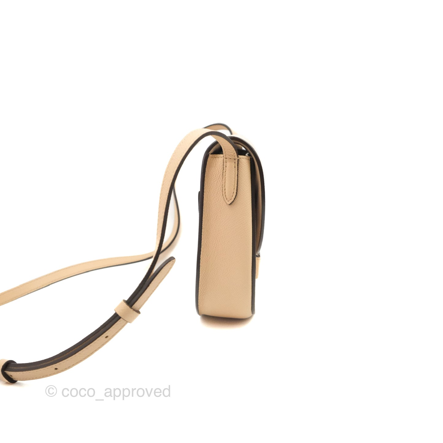 Celine Small Trotteur Crossbody Bag Grained Calfskin Powder