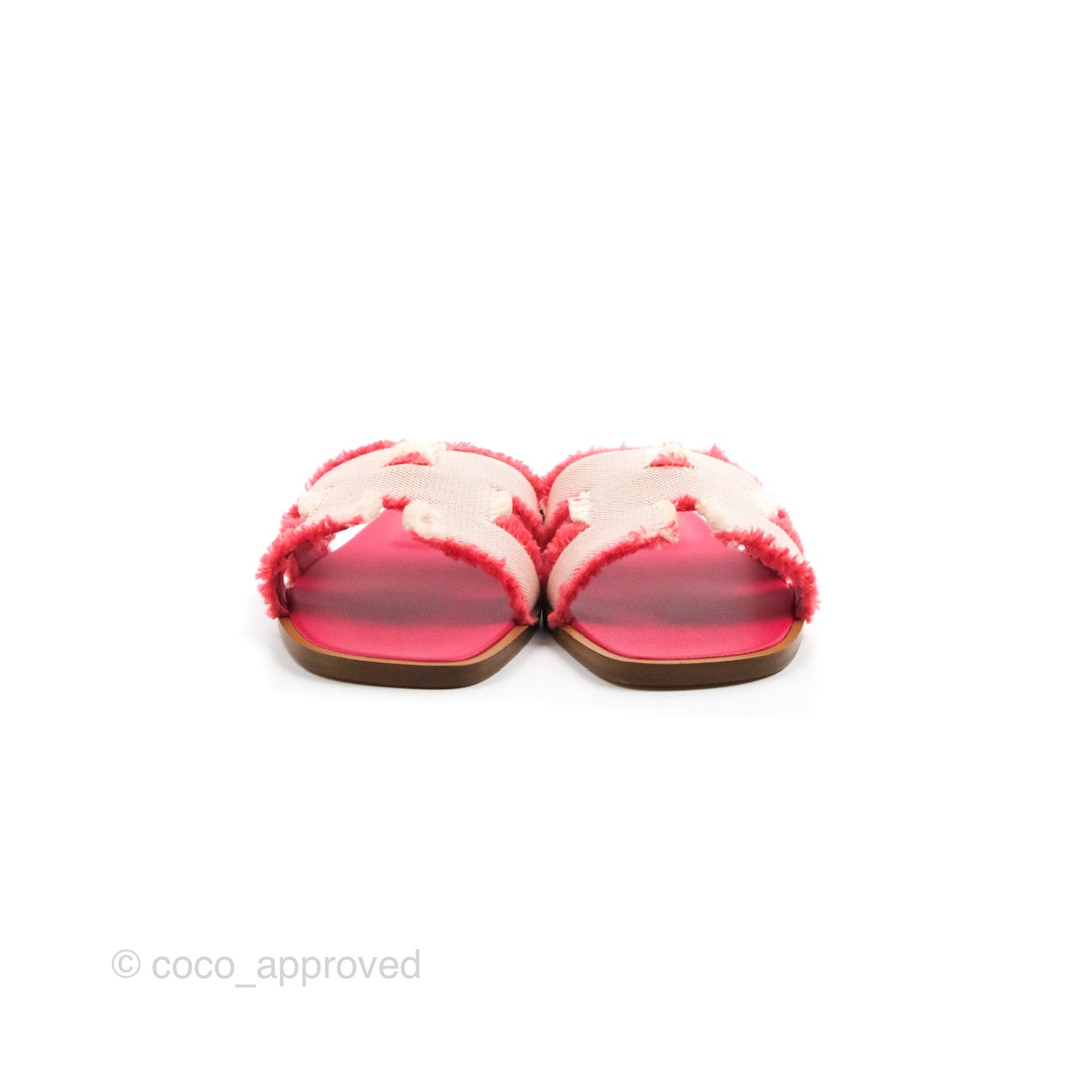 Hermès Oran Sandals Frill in Pink Size 36