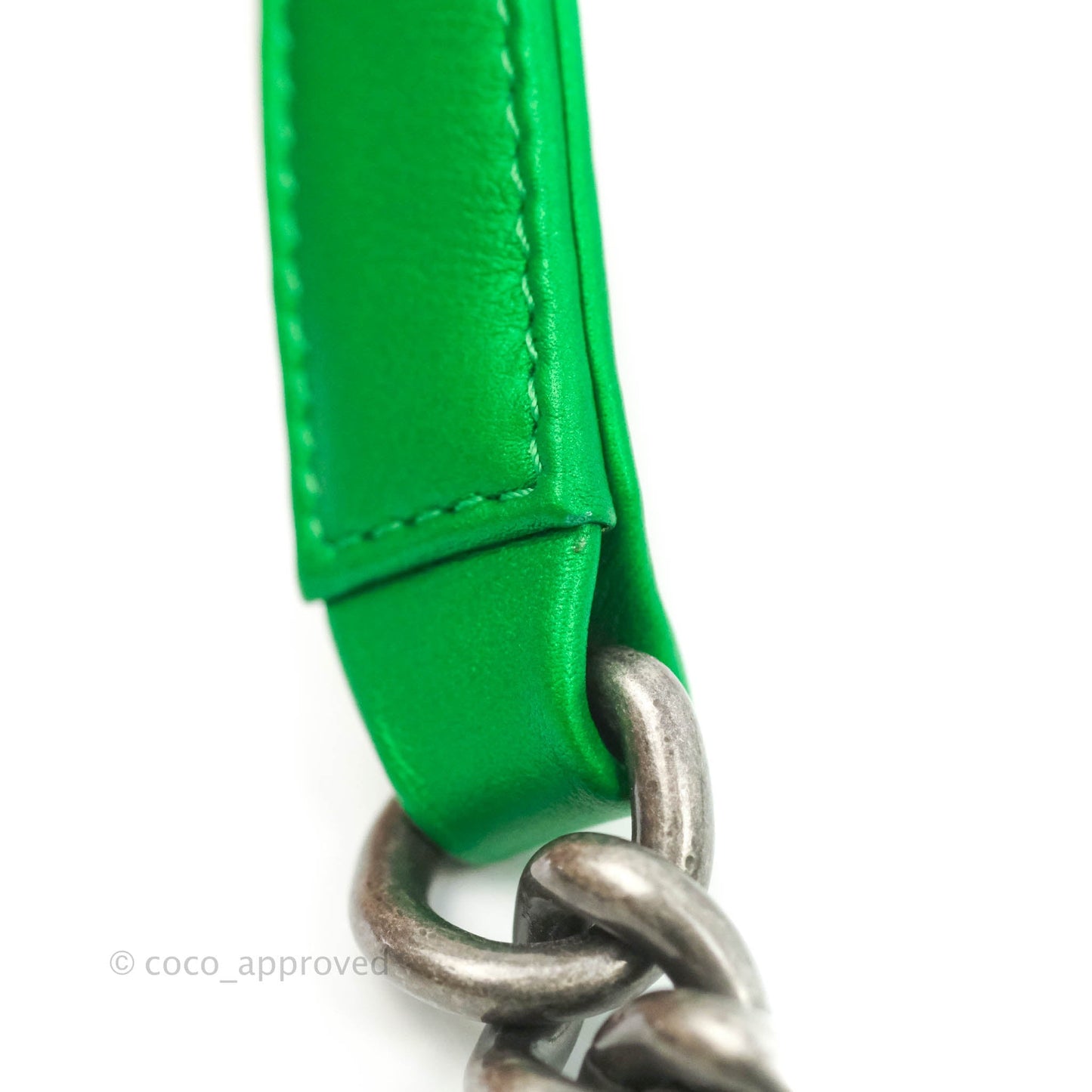 Chanel Small Boy Green Calfskin Ruthenium Hardware