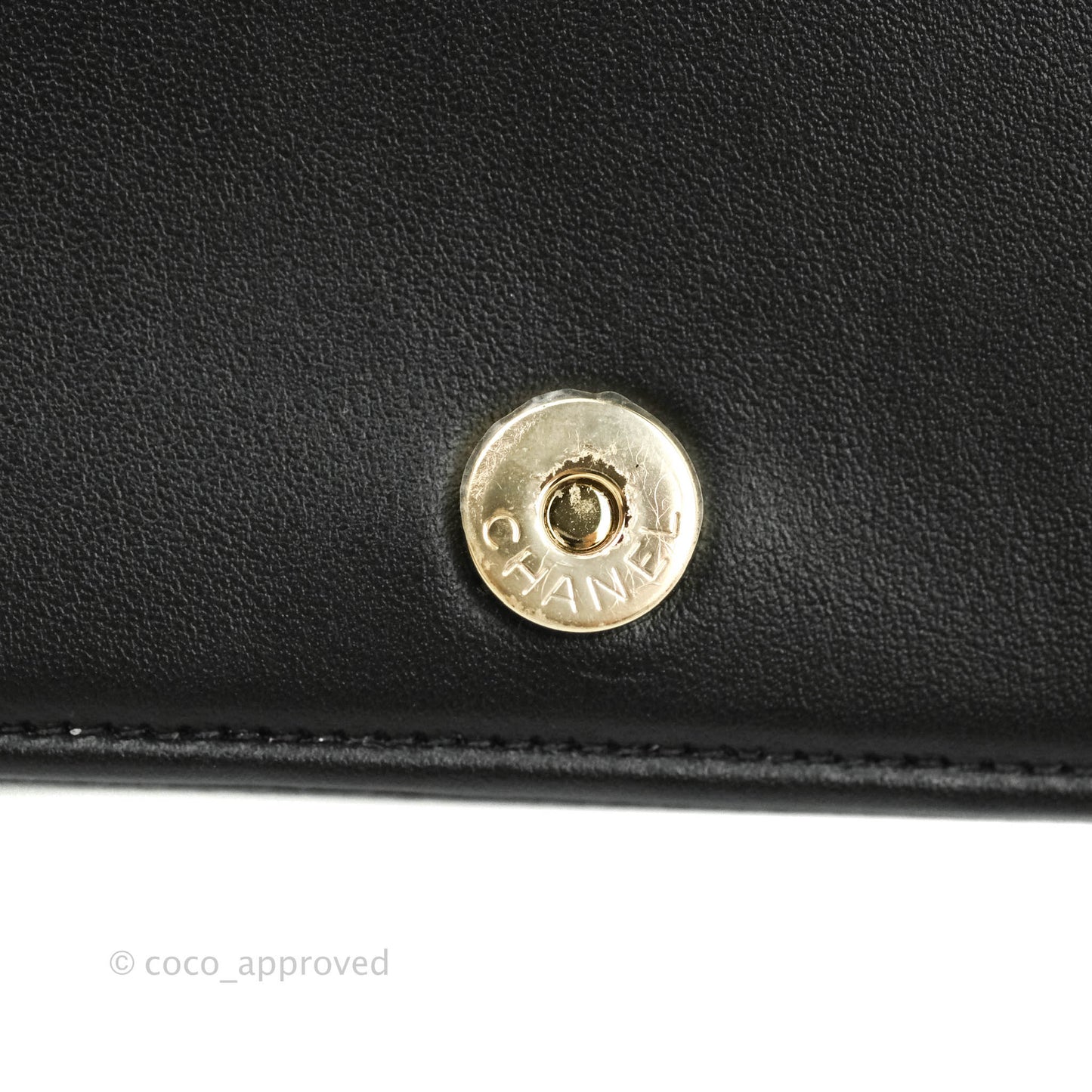 Chanel Quilted Boy Wallet on Chain WOC Black Caviar Gold Hardware