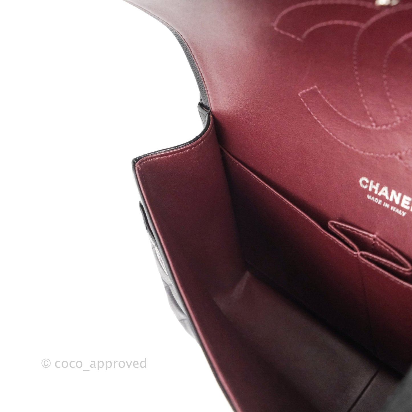 Chanel Jumbo Double Flap Black Caviar Silver Hardware⁣⁣