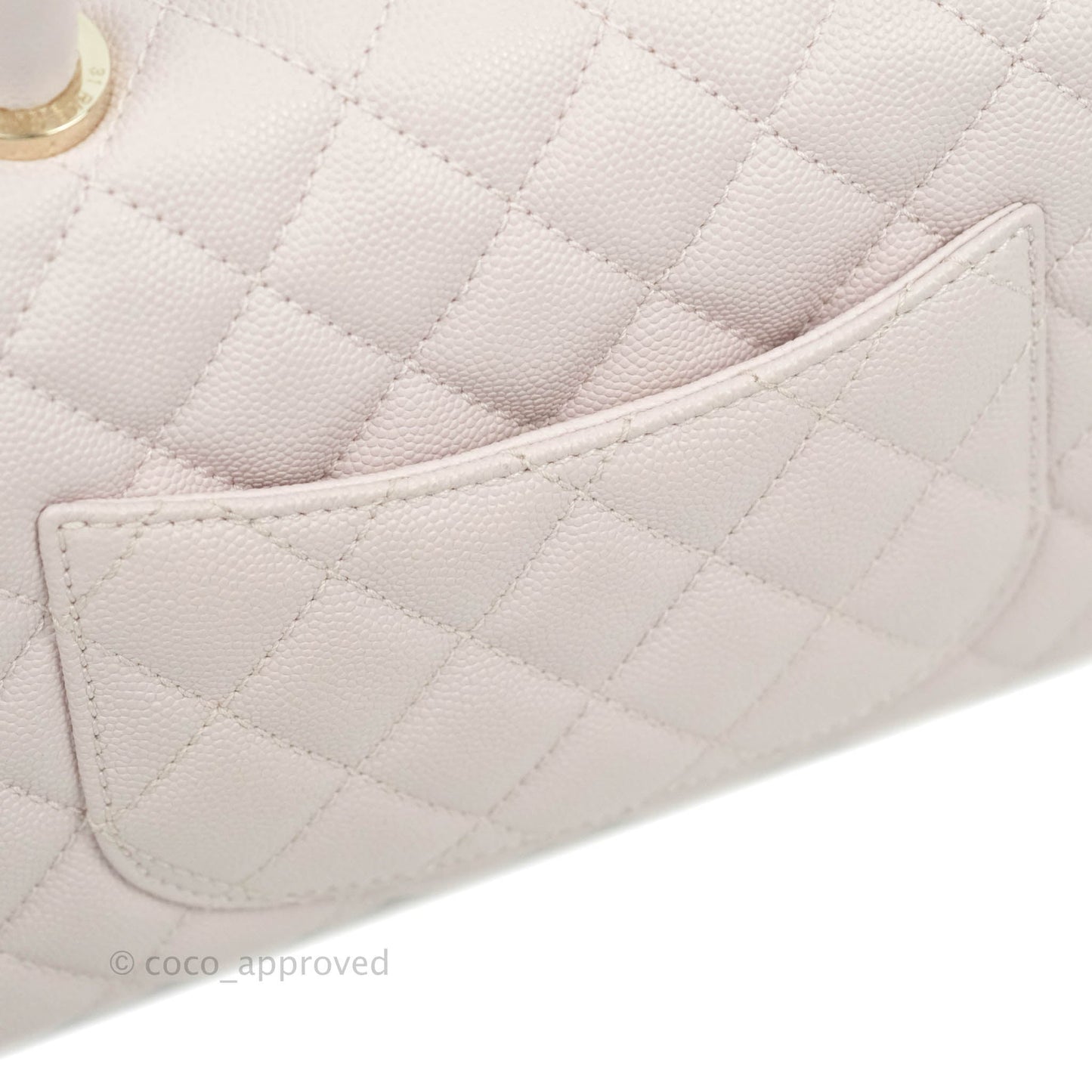 Chanel Small Coco Handle Light Lilac Pink Caviar Gold Hardware