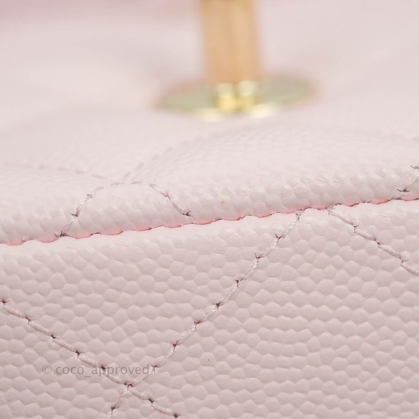 Chanel Classic M/L Medium Flap Quilted Pink Caviar Gold Hardware 22P