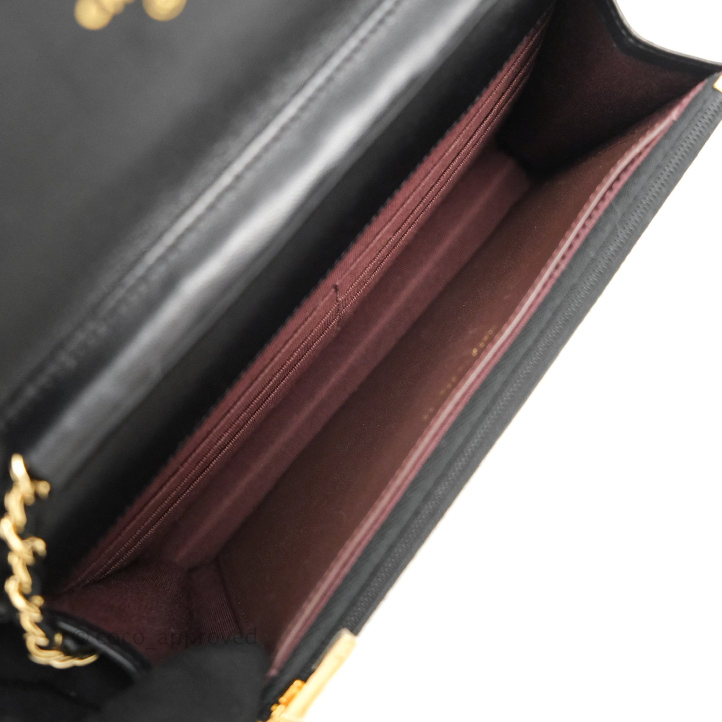 Chanel Quilted Classic Wallet on Chain WOC Black Lambskin Gold Hardware