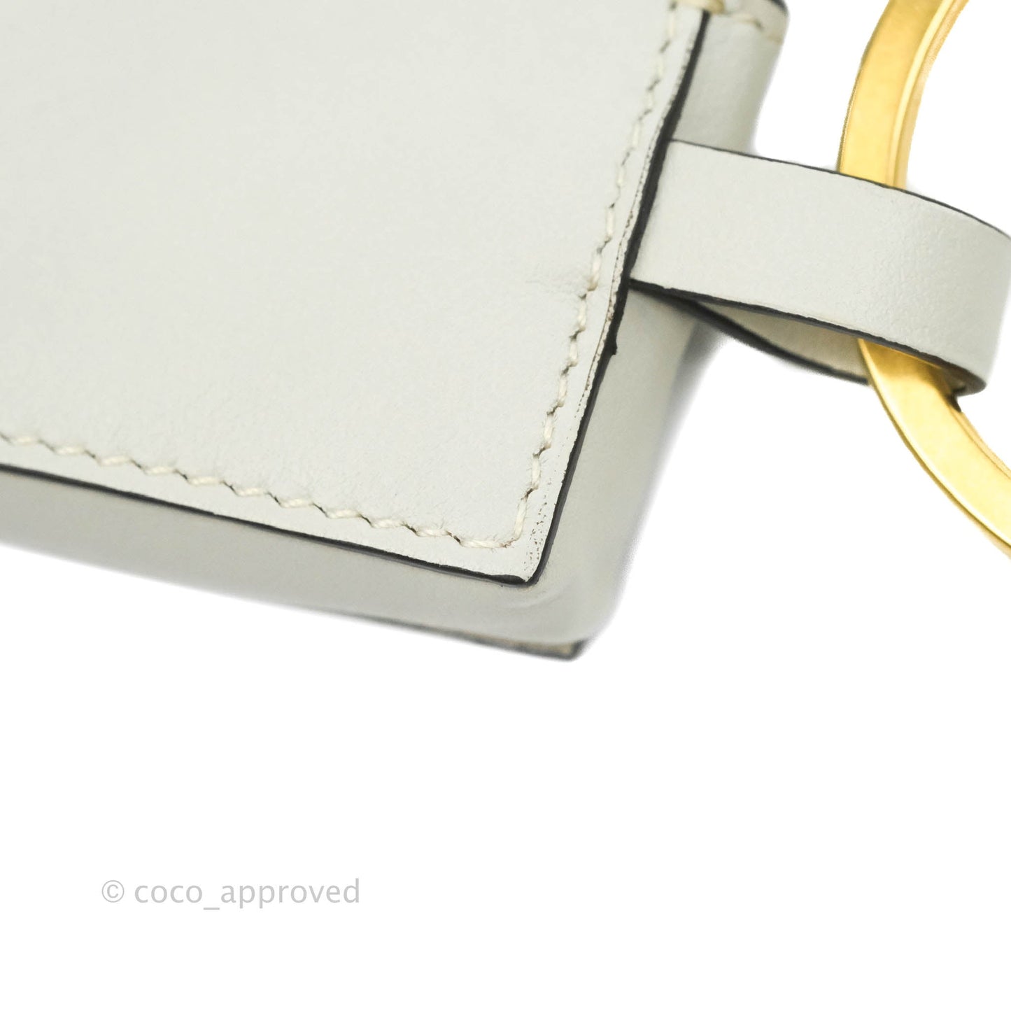 Celine Multi Key Ring Coin Card Case Light Grey Calfskin