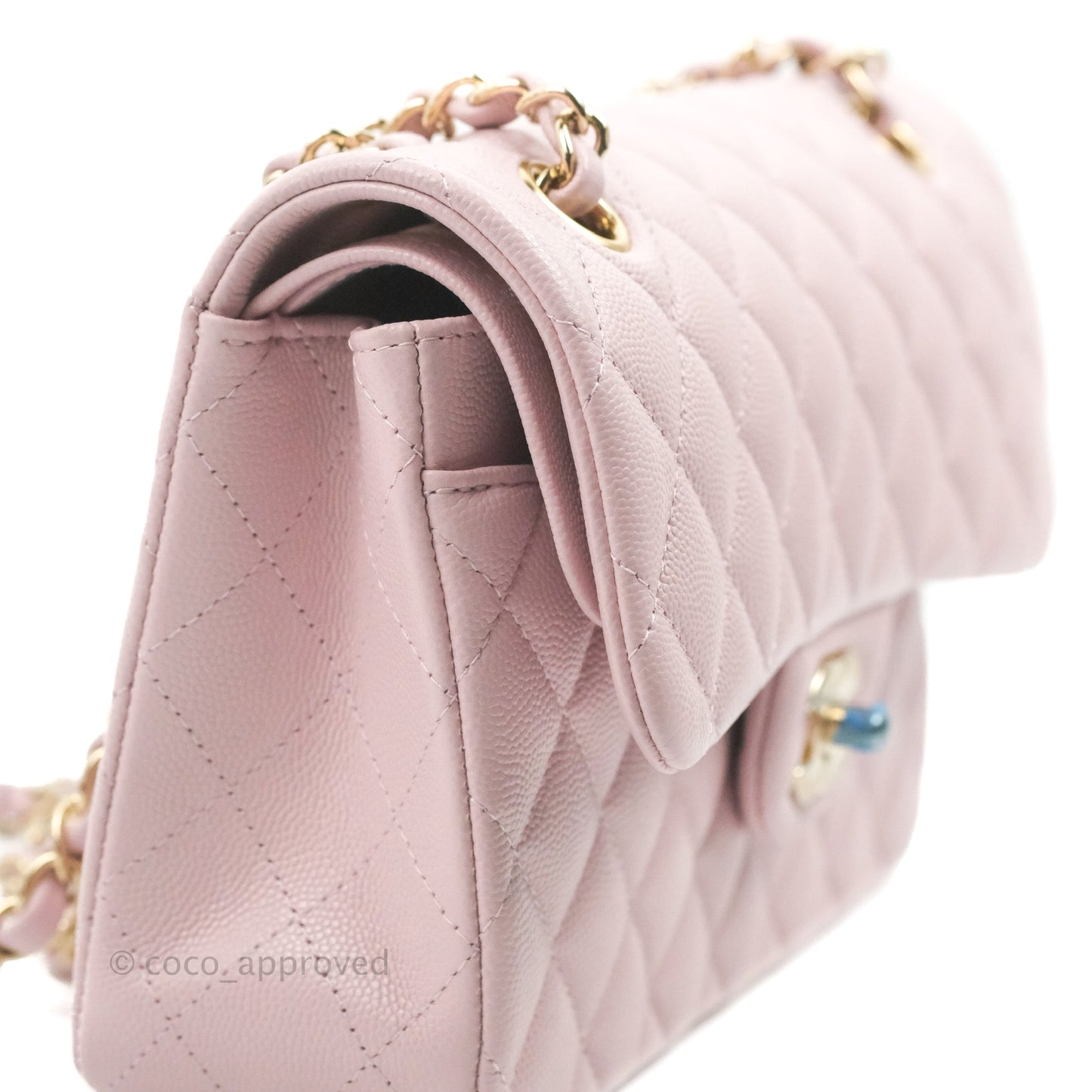 Chanel Classic Small S/M Flap Pink Caviar Gold Hardware