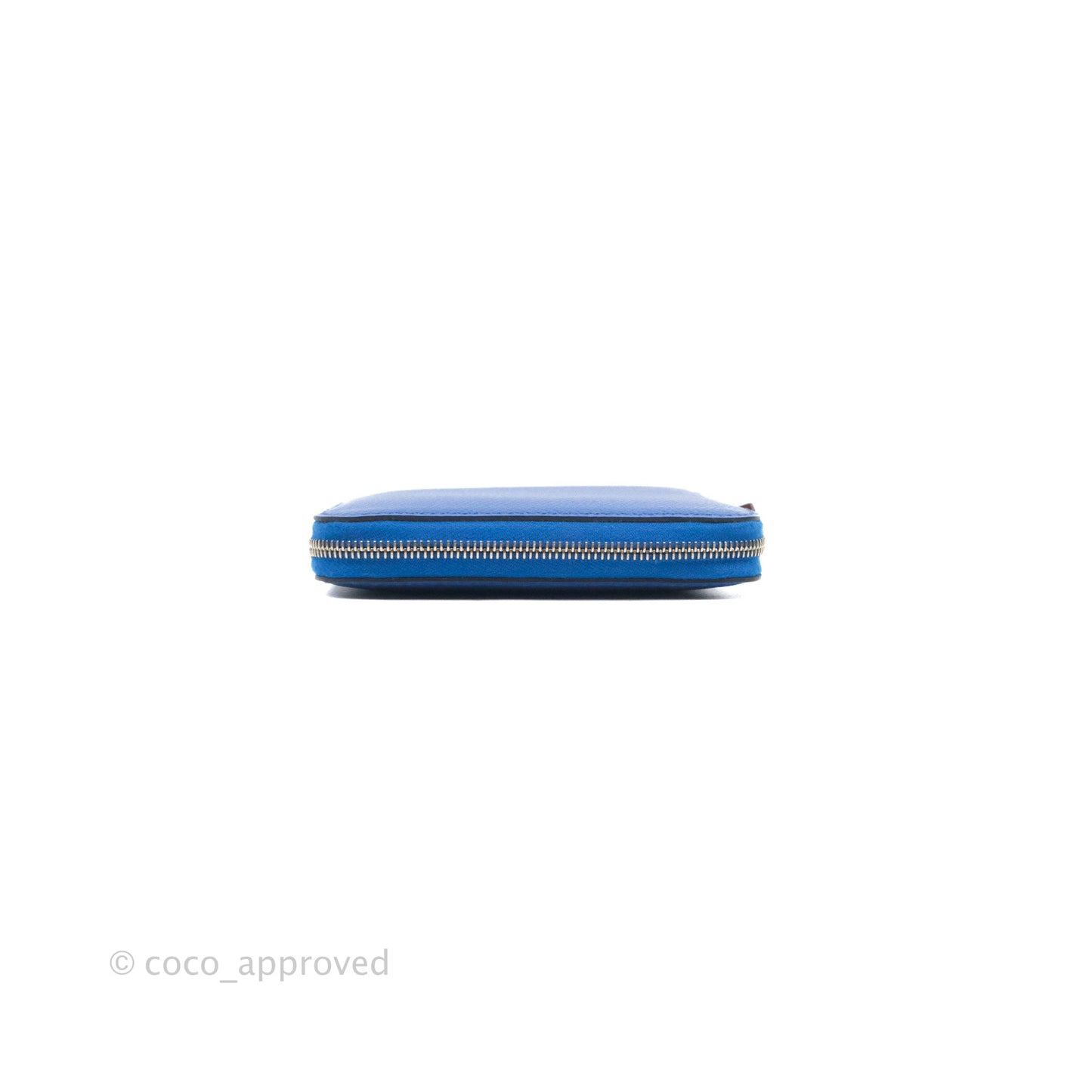 Hermès Silk In Compact Wallet Bleu Brighton Epsom with La Patisserie Francaise Print