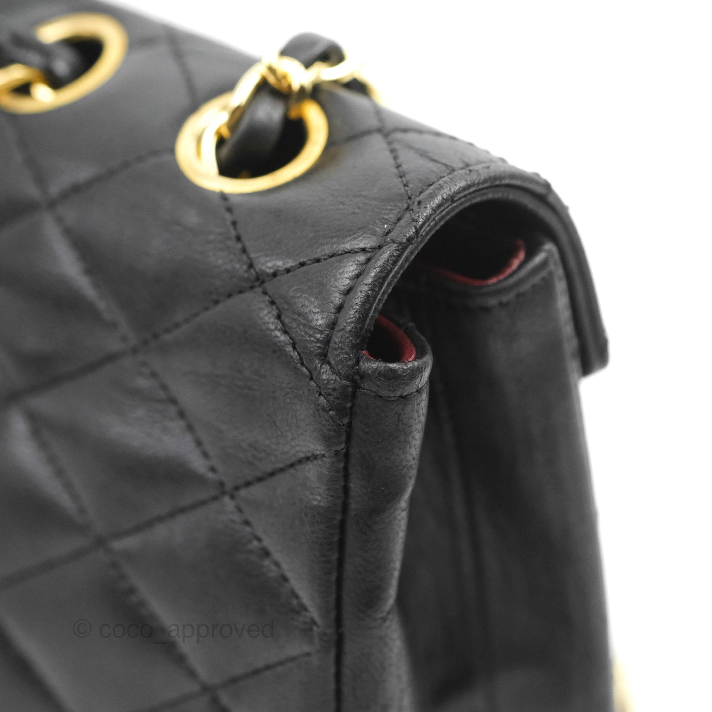 Chanel Vintage CC Clip-lock Flap Bag Black Lambskin 24K Gold Hardware