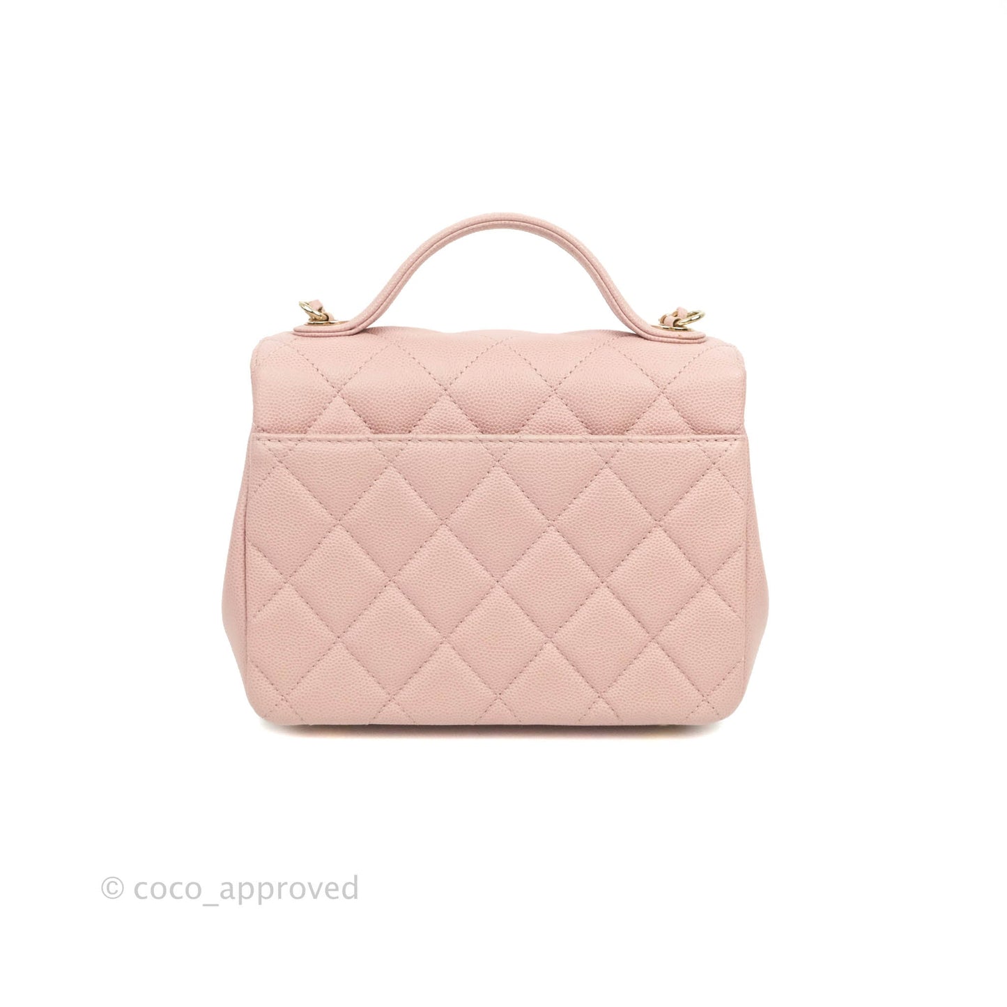 Chanel Quilted Small Business Affinity Flap Pink Caviar Gold Hardware