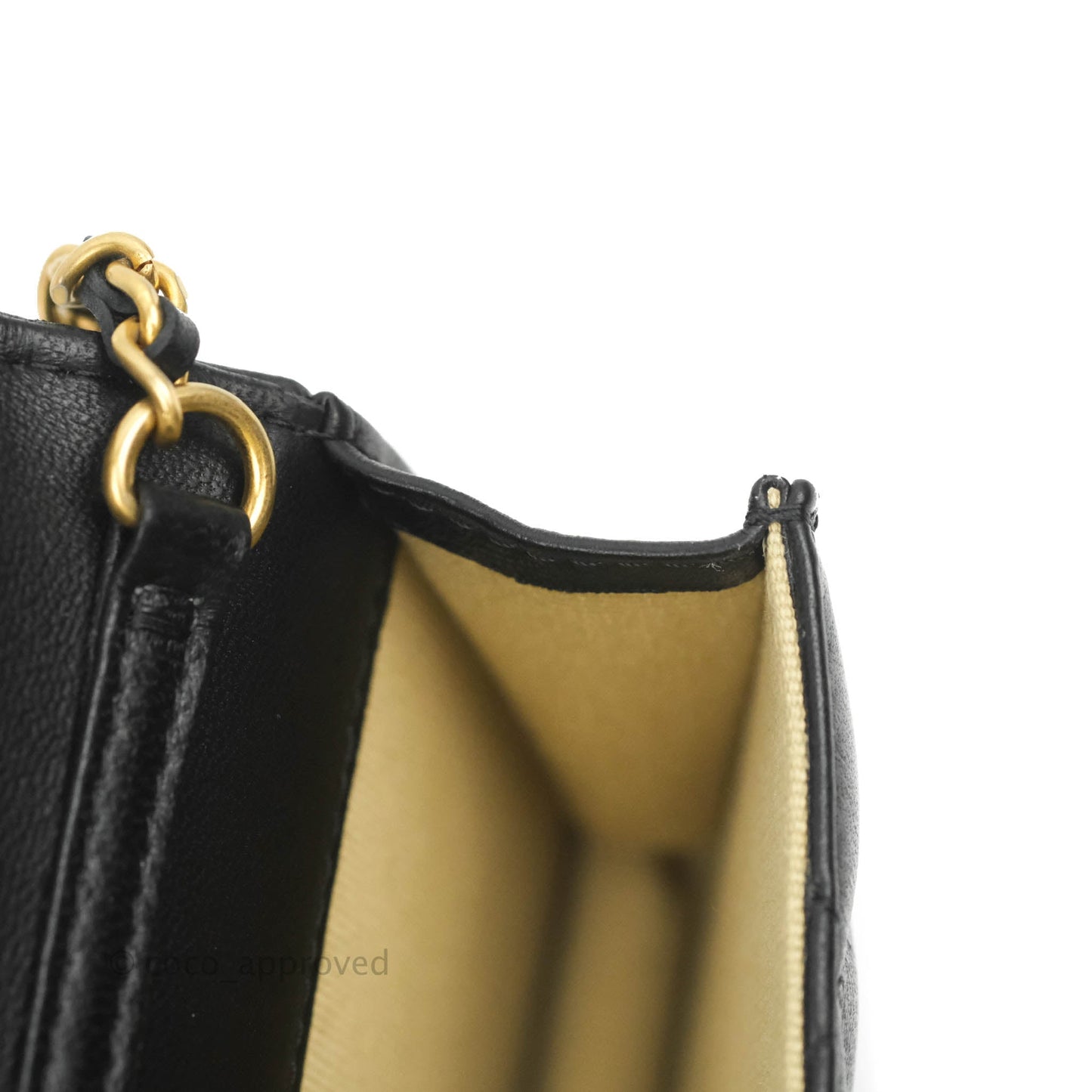 Chanel Mini Pearl Crush Clutch With Chain Belt Black Lambskin Aged Gold Hardware