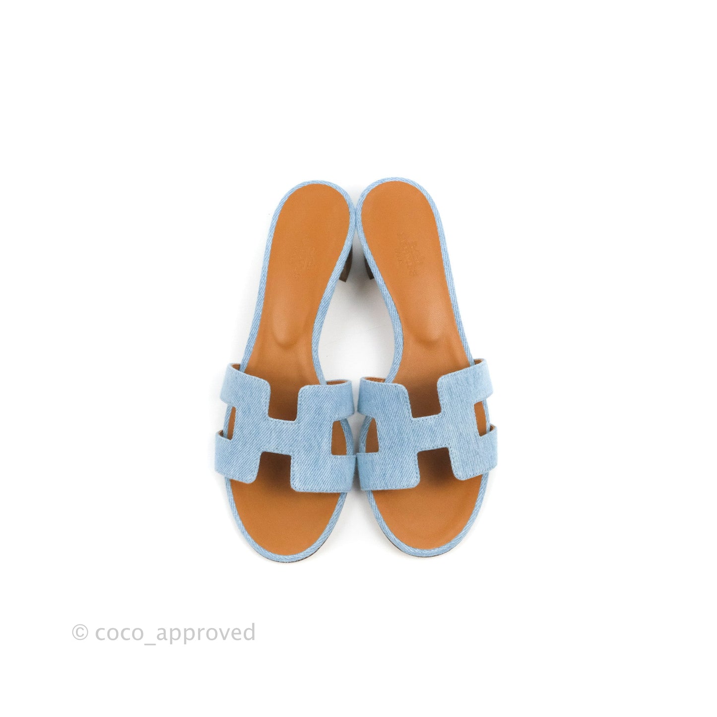 Hermès Oasis Denim Sandals Size 37.5