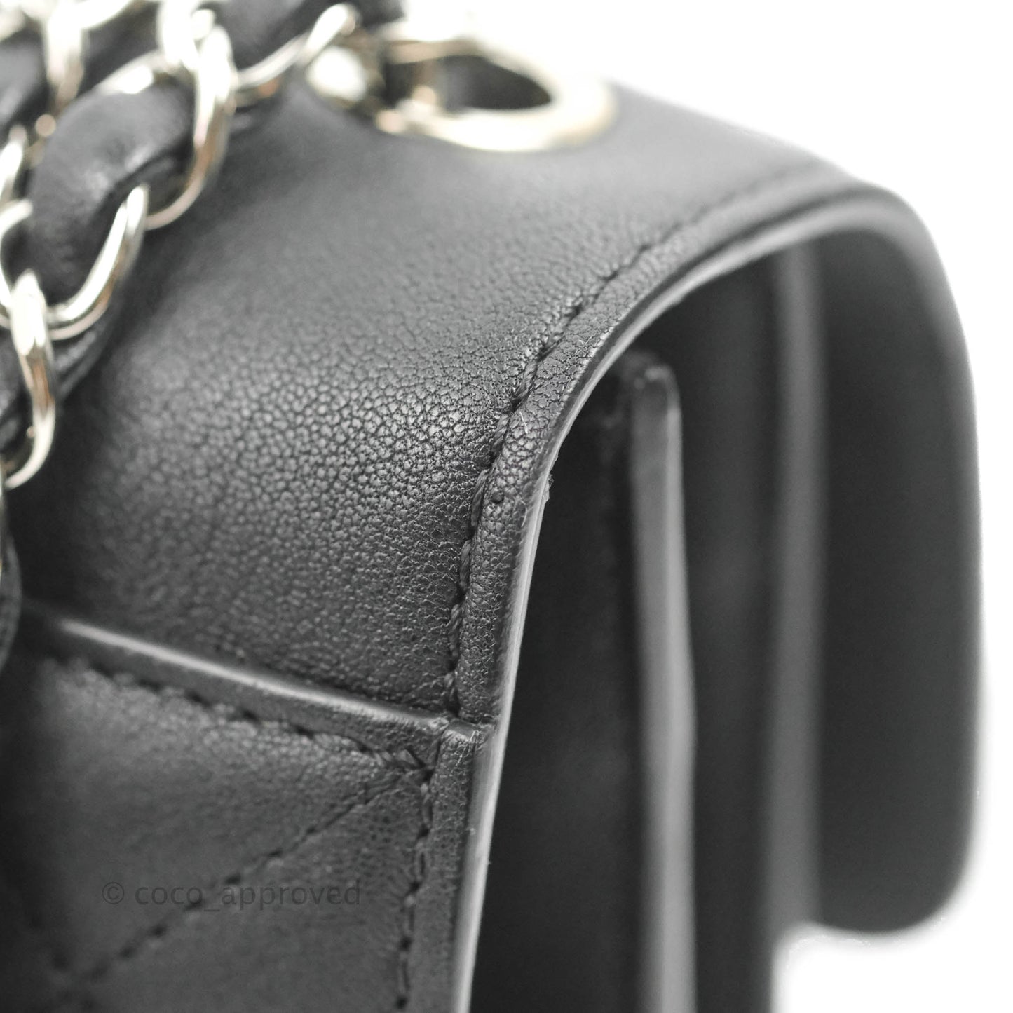 Chanel Quilted Mini Urban Companion Flap Black Calfskin Silver Hardware