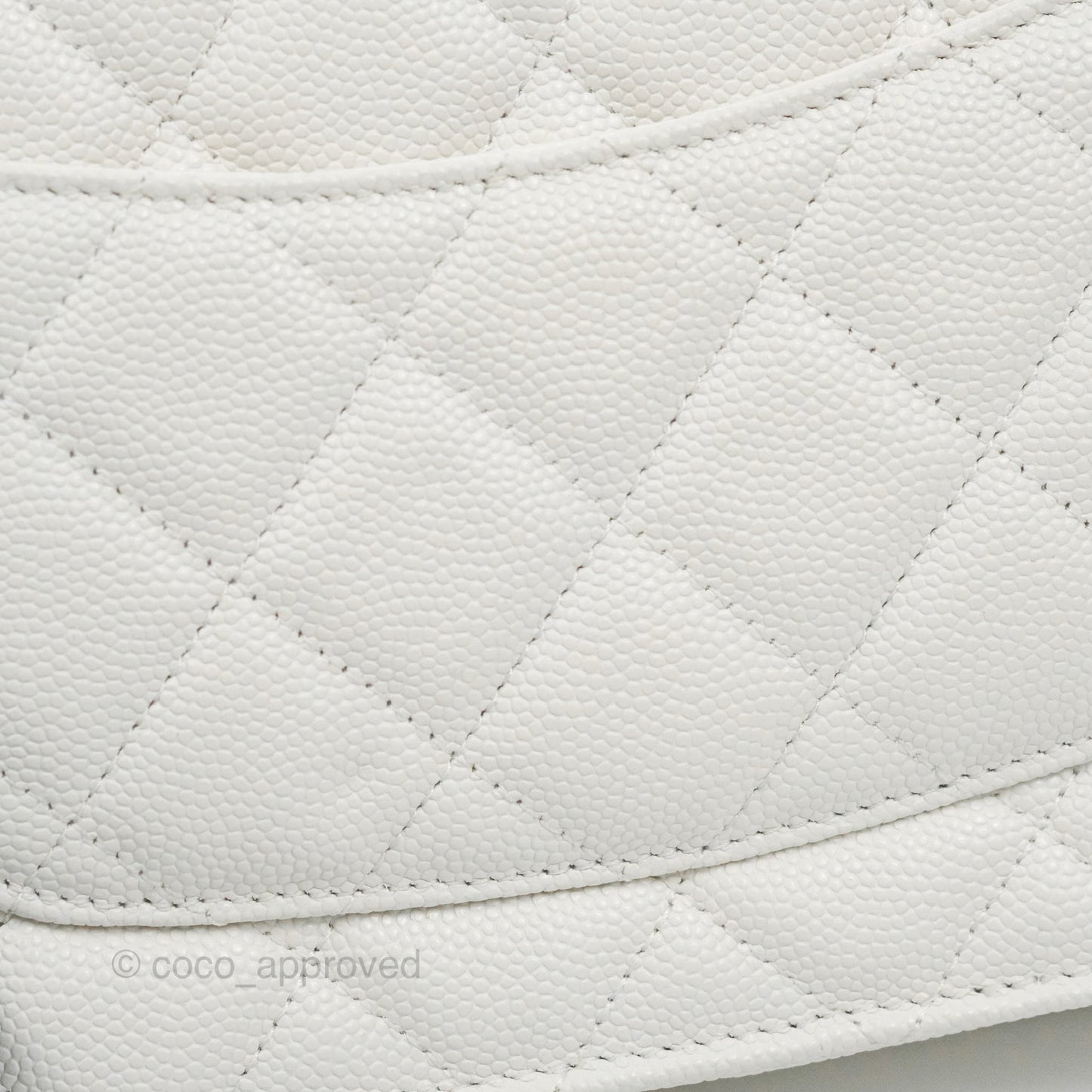 Chanel Quilted Classic Wallet on Chain WOC White Caviar Gold Hardware