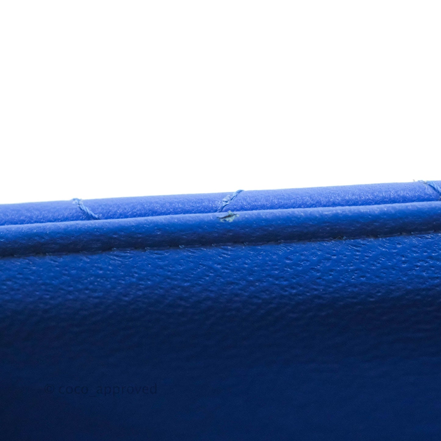 Chanel Mini Square Blue Lambskin Gold Hardware