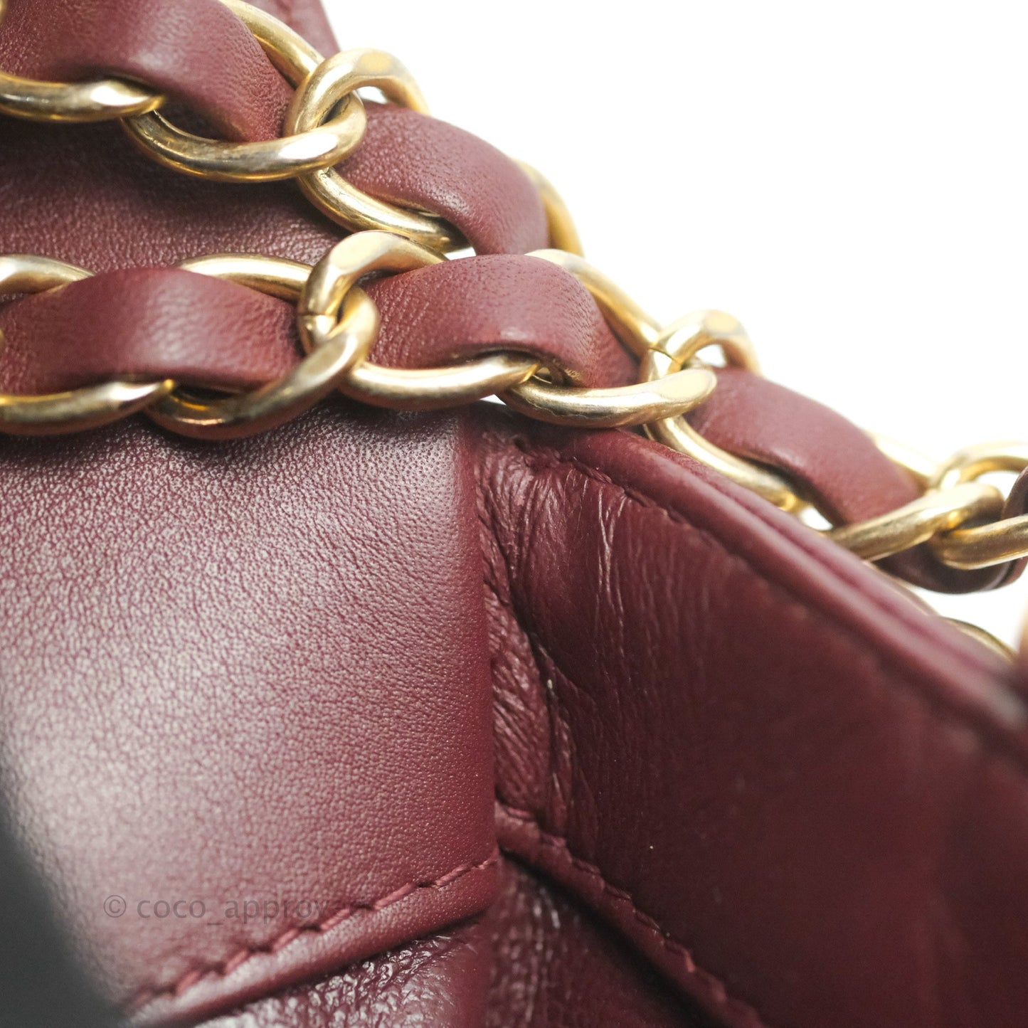 Chanel Quilted Medium CC Filigree Flap Burgundy Black Caviar