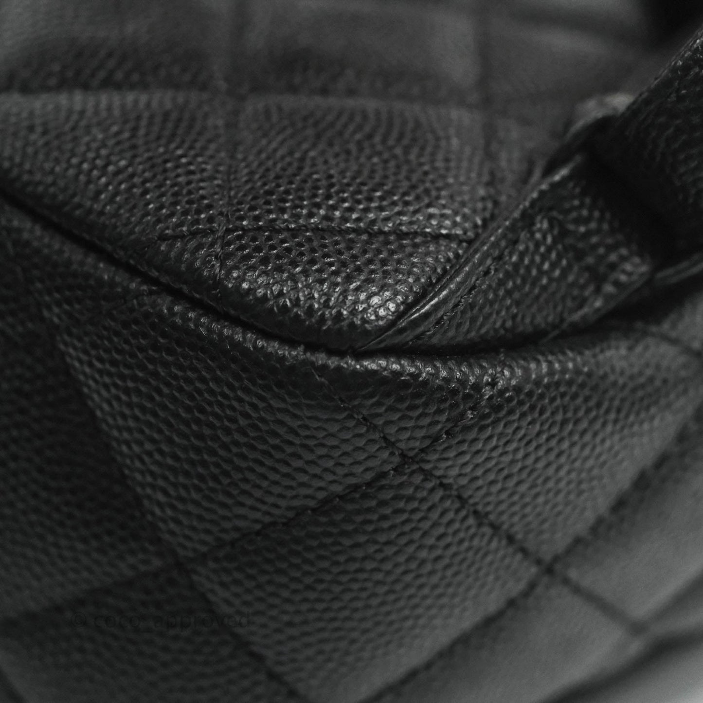 Chanel Quilted Small CC Day Backpack Black Caviar Gold Hardware