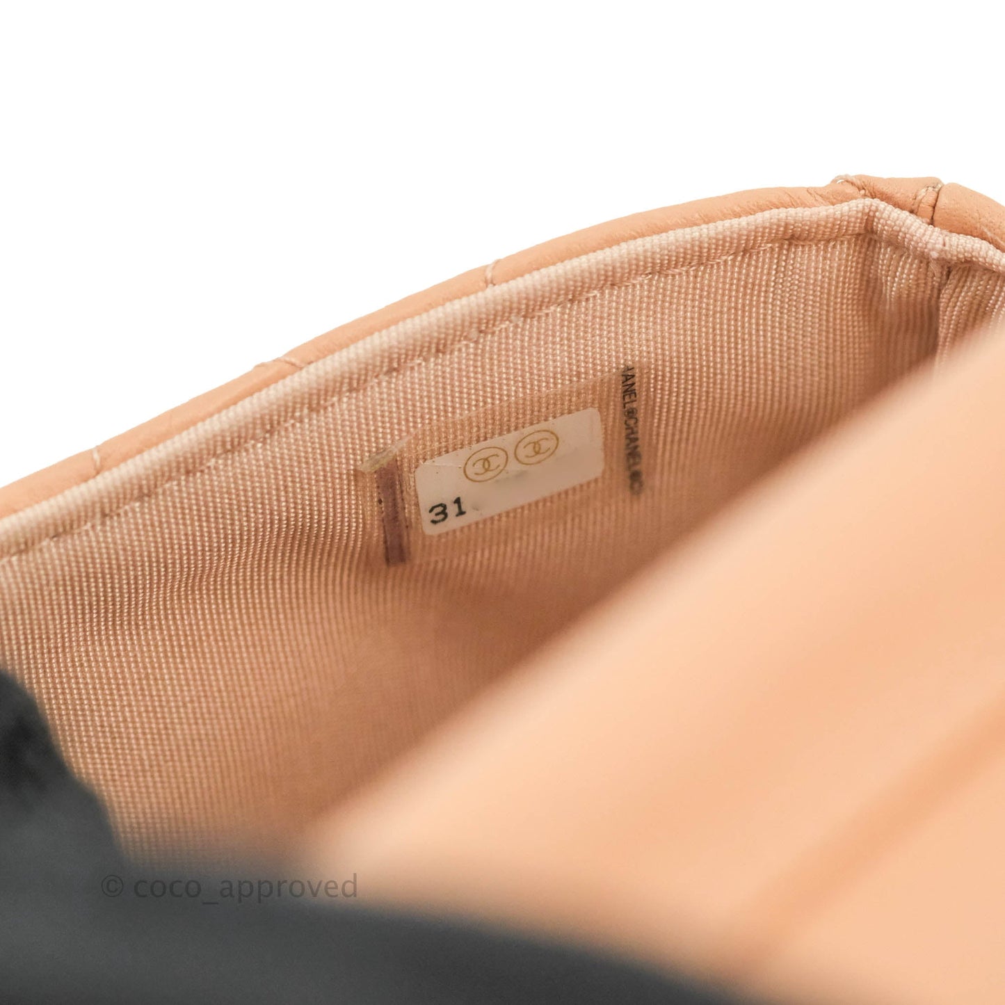 Chanel Clutch with Chain Beige Pink Calfskin Aged Gold Hardware
