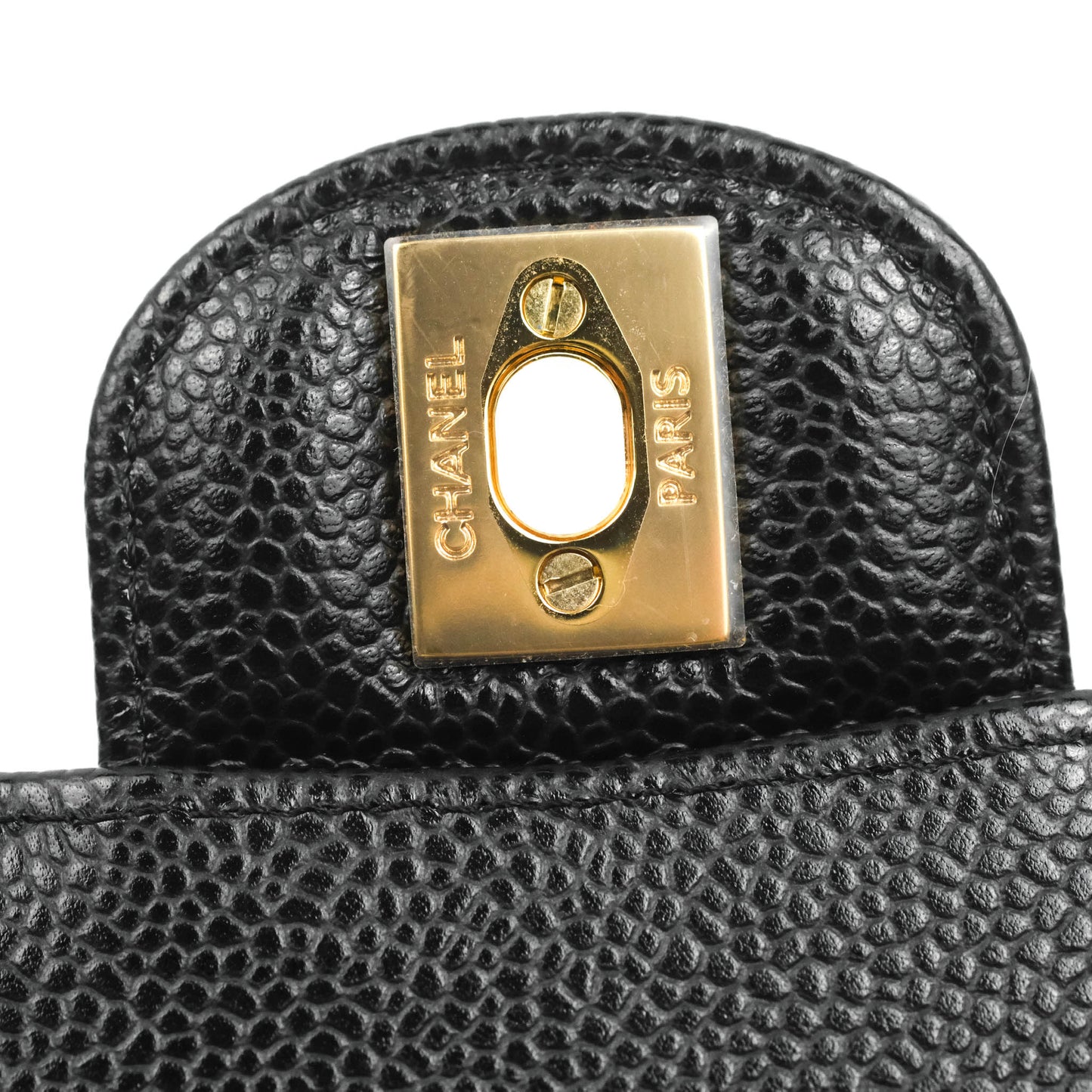 Chanel Medium Classic Quilted Flap Black Caviar Gold Hardware