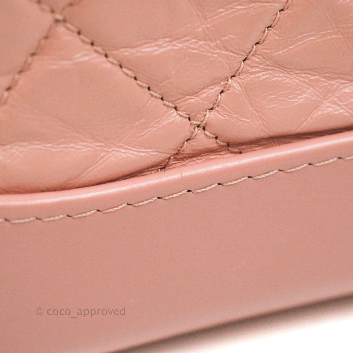 Chanel Quilted Small Gabrielle Hobo Pink Aged Calfskin