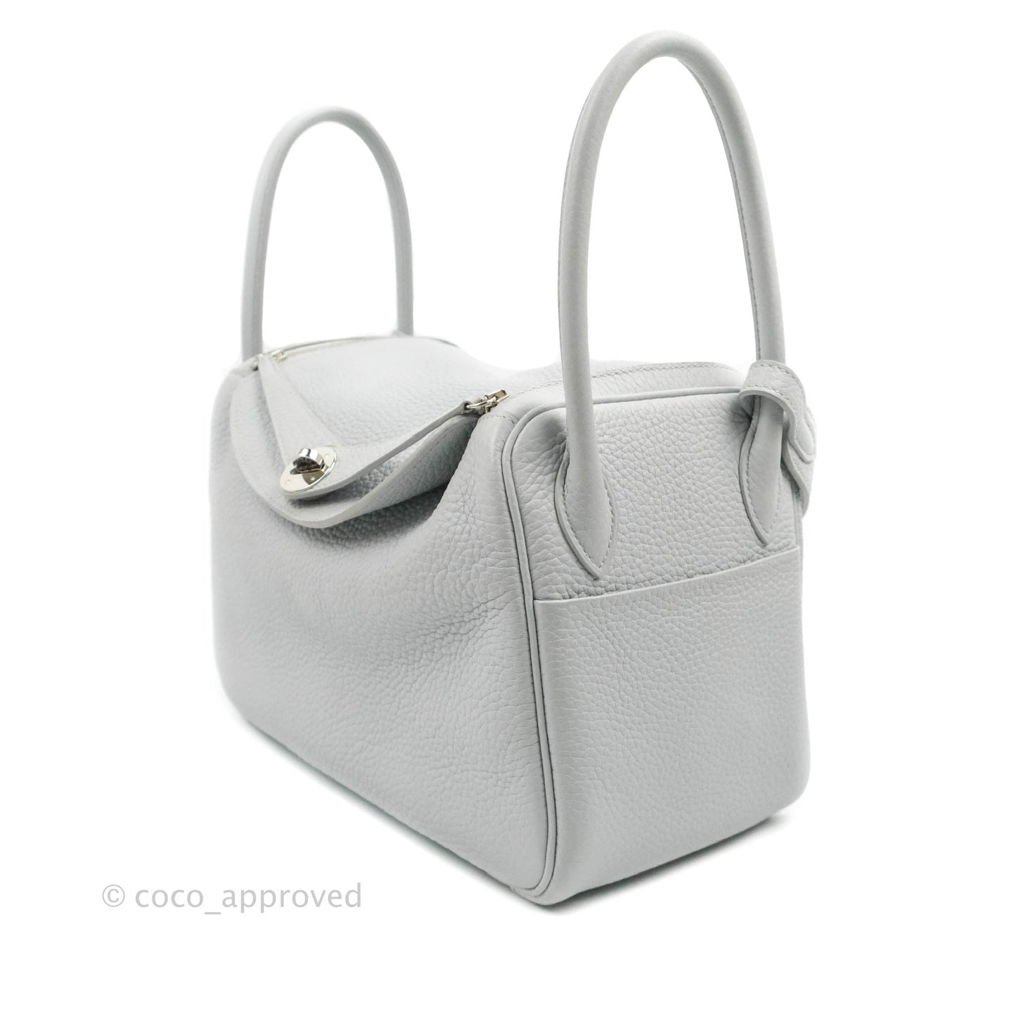 Hermès Lindy 26 Blue Glacier 8U Taurillon Clemence Palladium Hardware