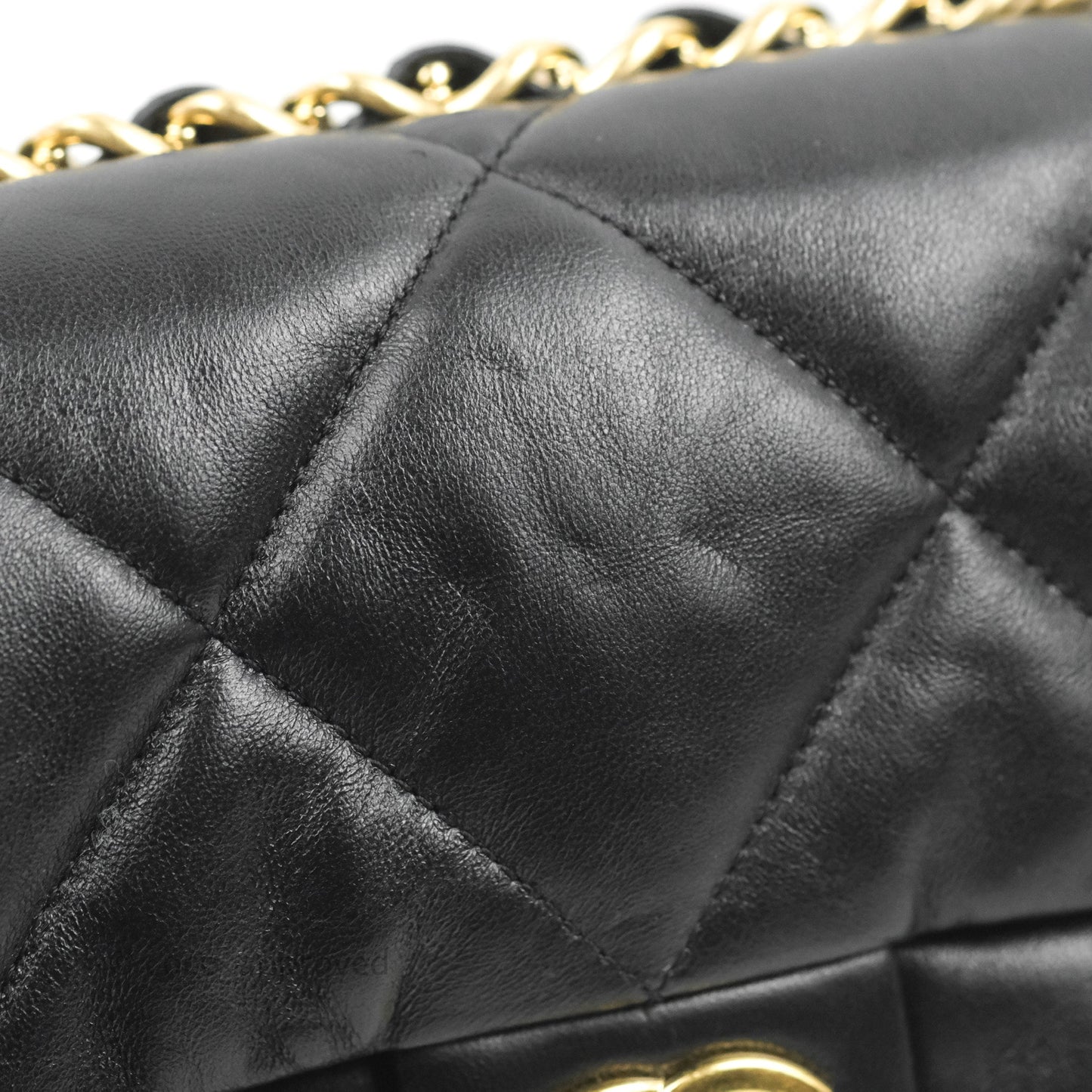Chanel Small Flap Bag Black Lambskin Aged Gold Hardware 22-23FW