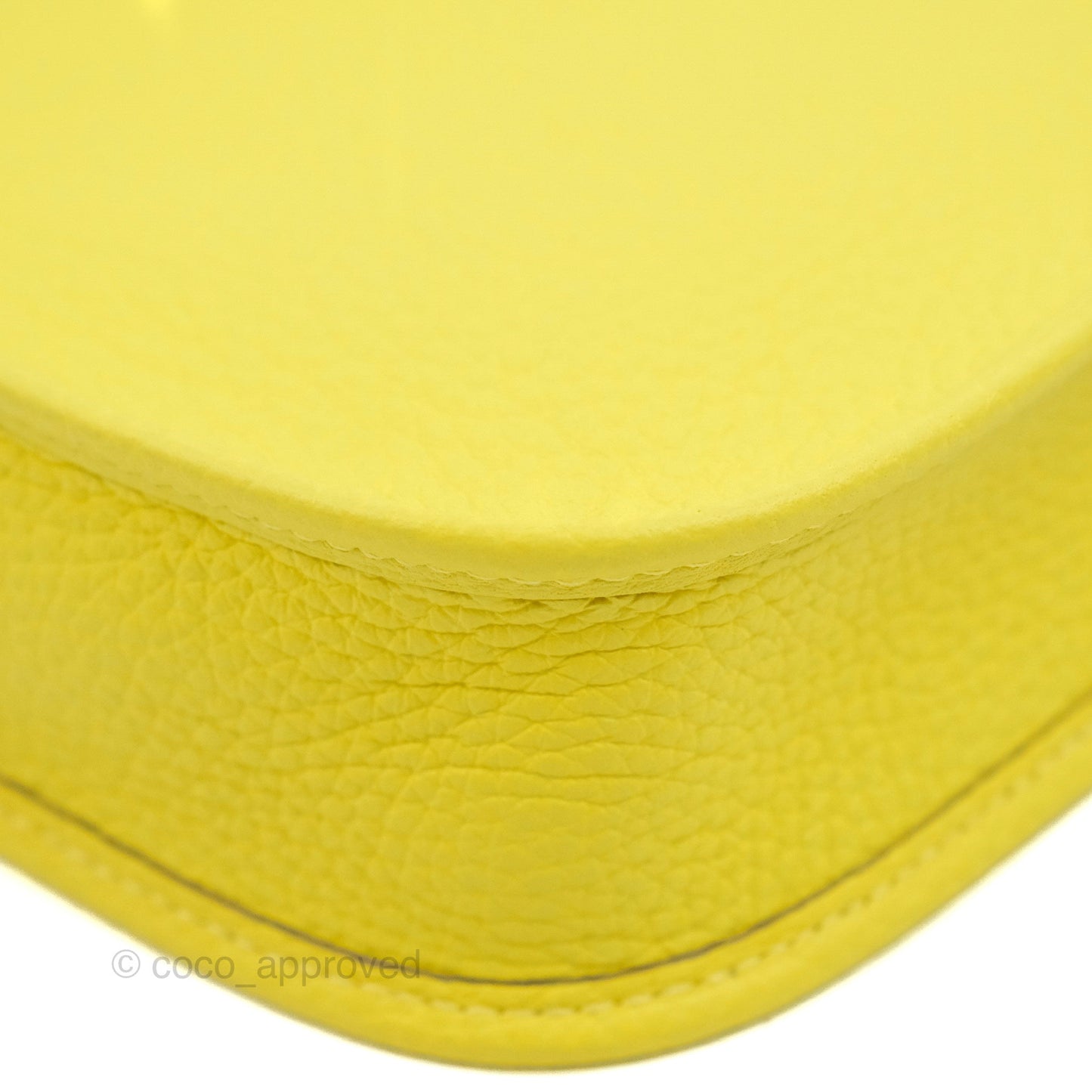 Hermès Mini Evelyne 16 Lime Clemence Palladium Hardware