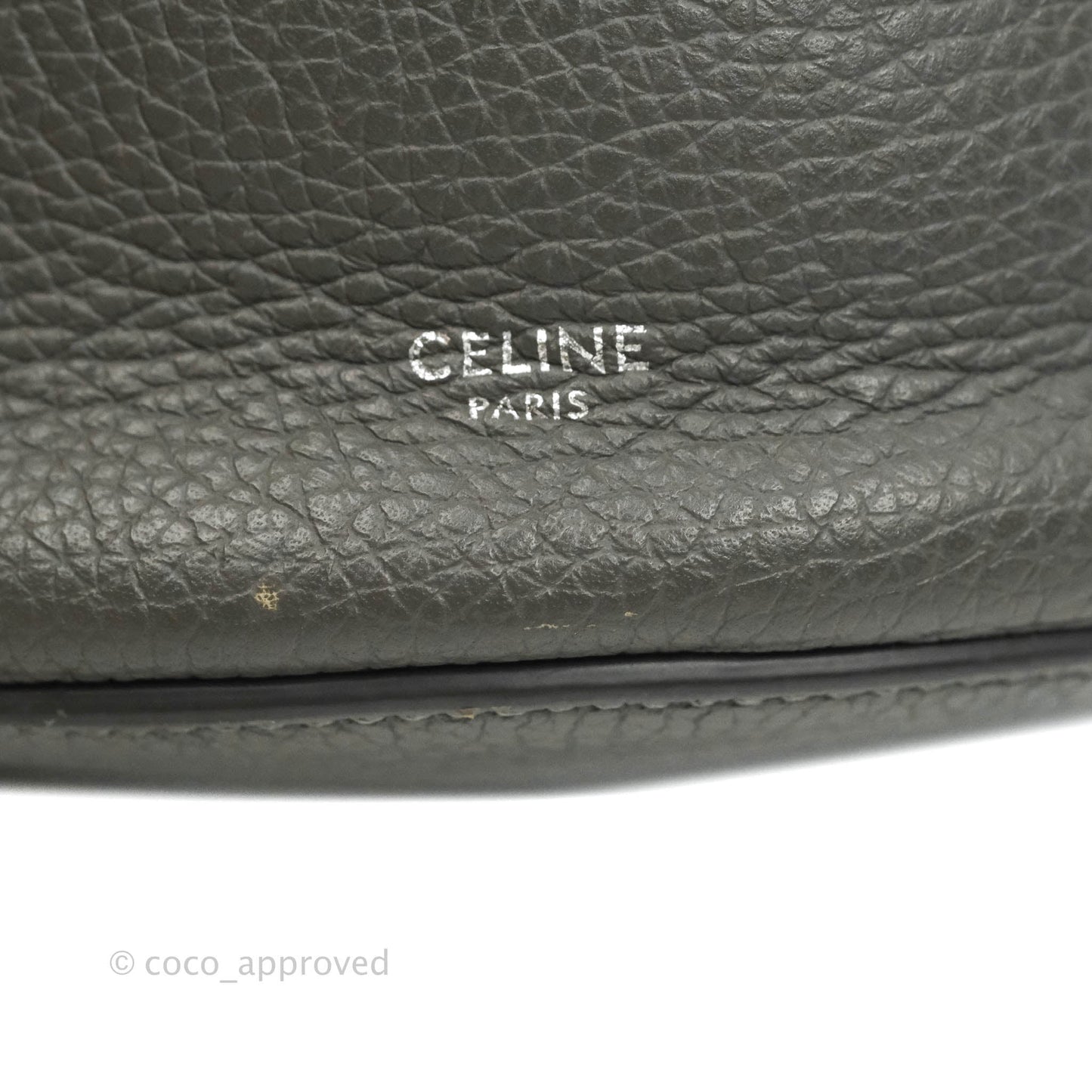 Celine Big Bag Nano Bucket Grey Grained Calfskin