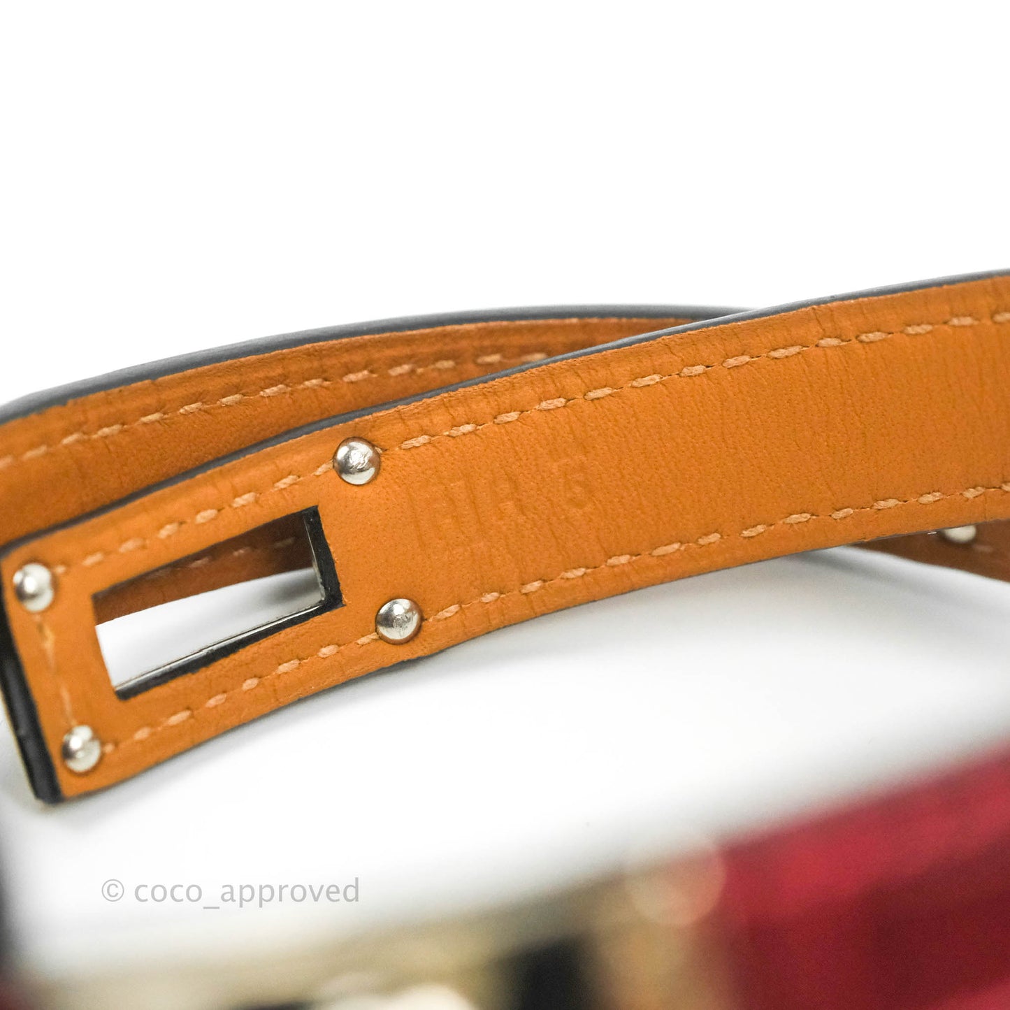 Hermès Double Tour Kelly Bracelet Rouge Alligator Leather Palladium Hardware