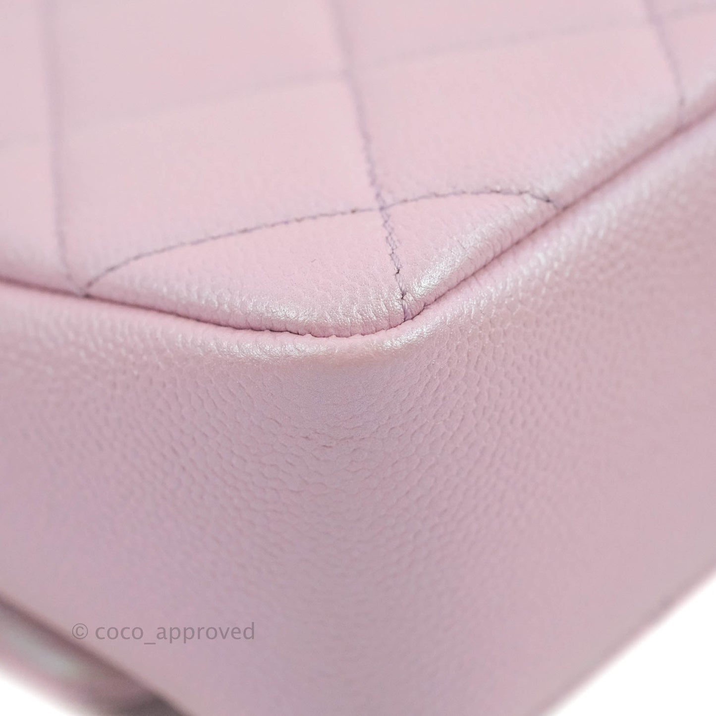 Chanel Quilted My Perfect Mini Iridescent Pink Caviar Aged Gold Hardware 21K