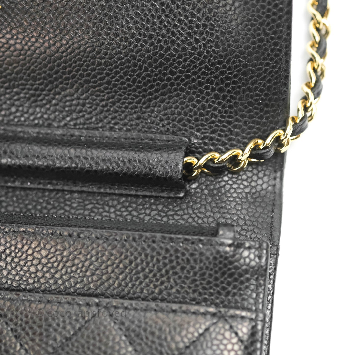 Chanel Quilted Classic WOC Black Caviar Gold Hardware