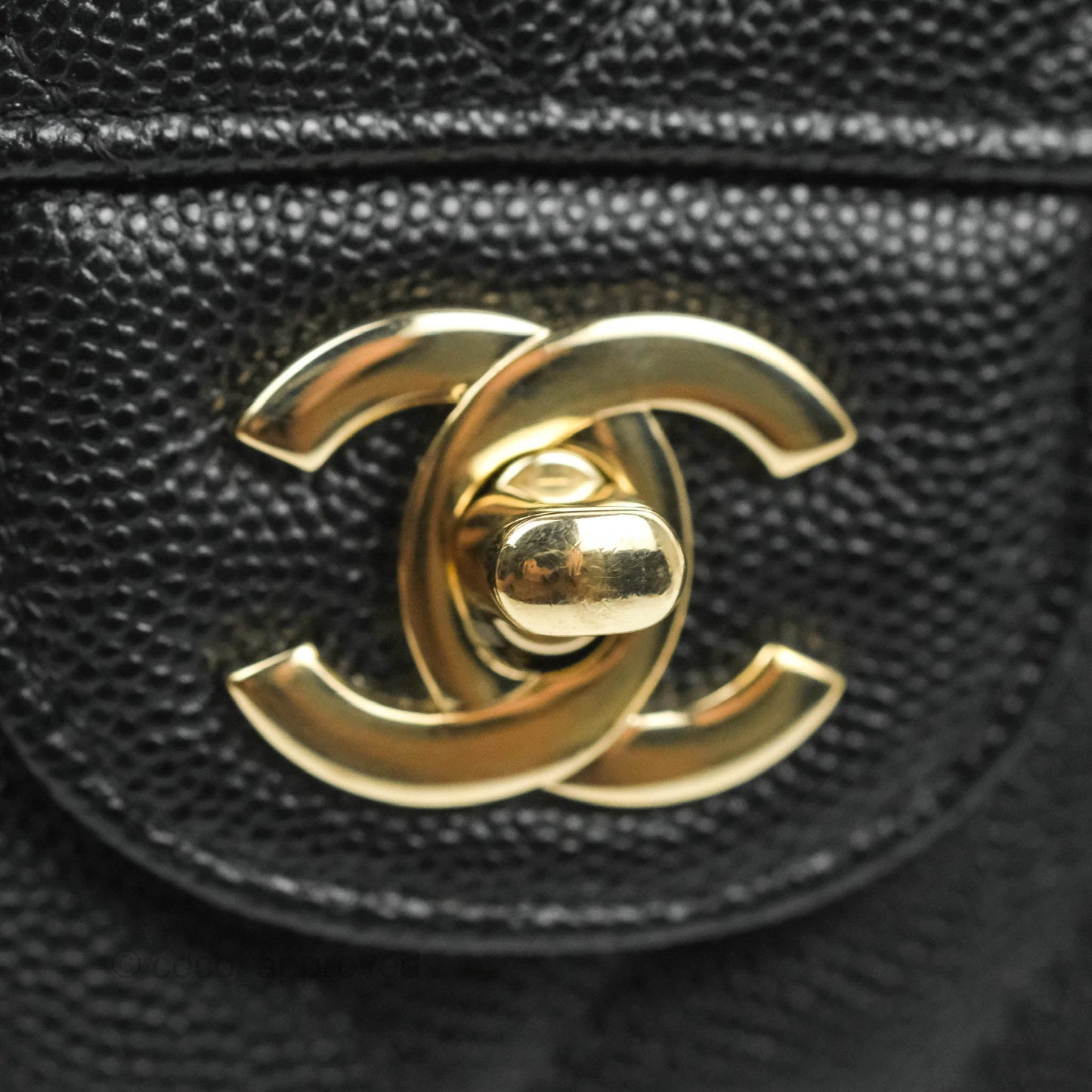 Chanel Chevron Mini Rectangular Flap Black Caviar Gold Hardware
